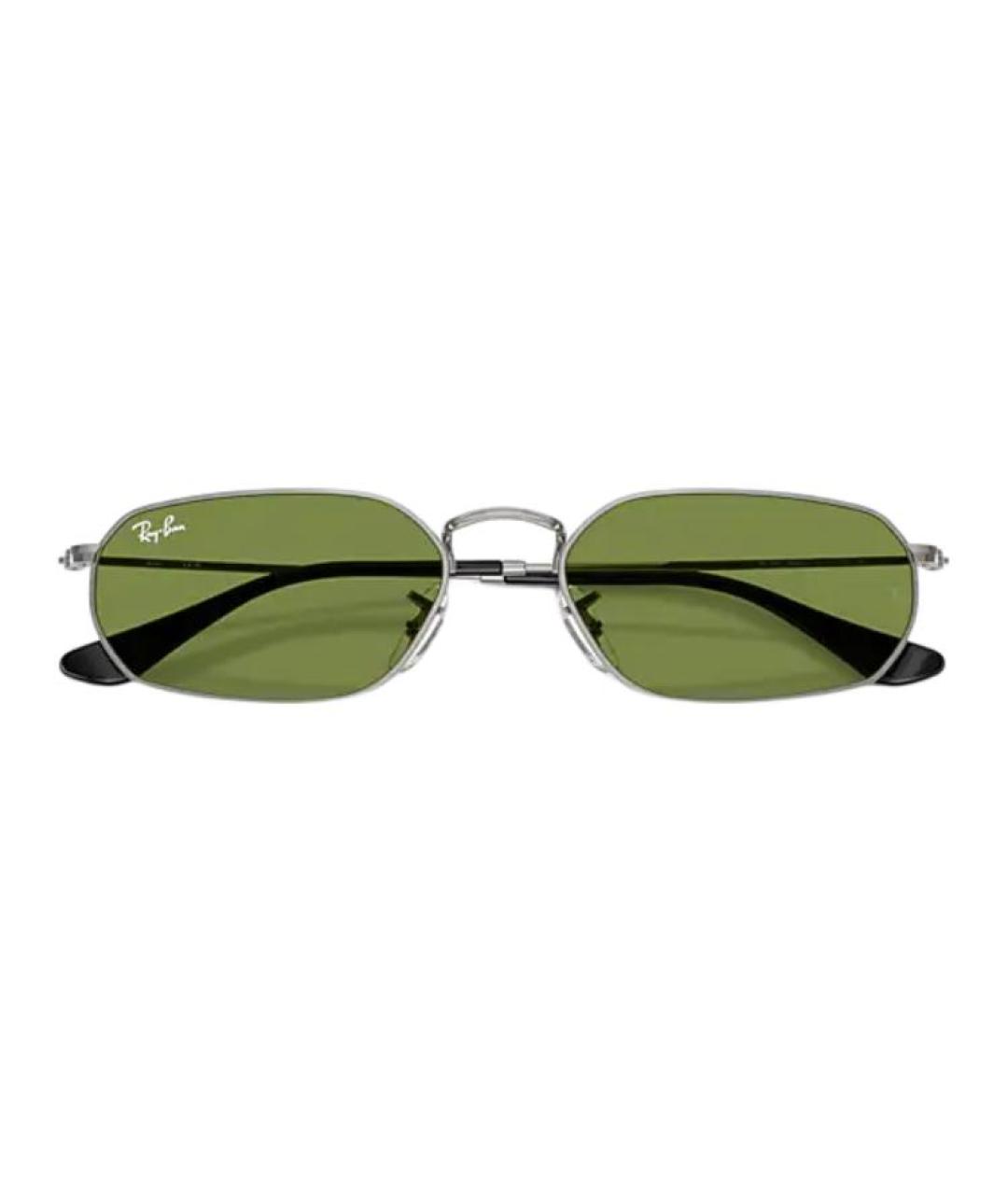 RAY BAN Серебряные металлические солнцезащитные очки, фото 5
