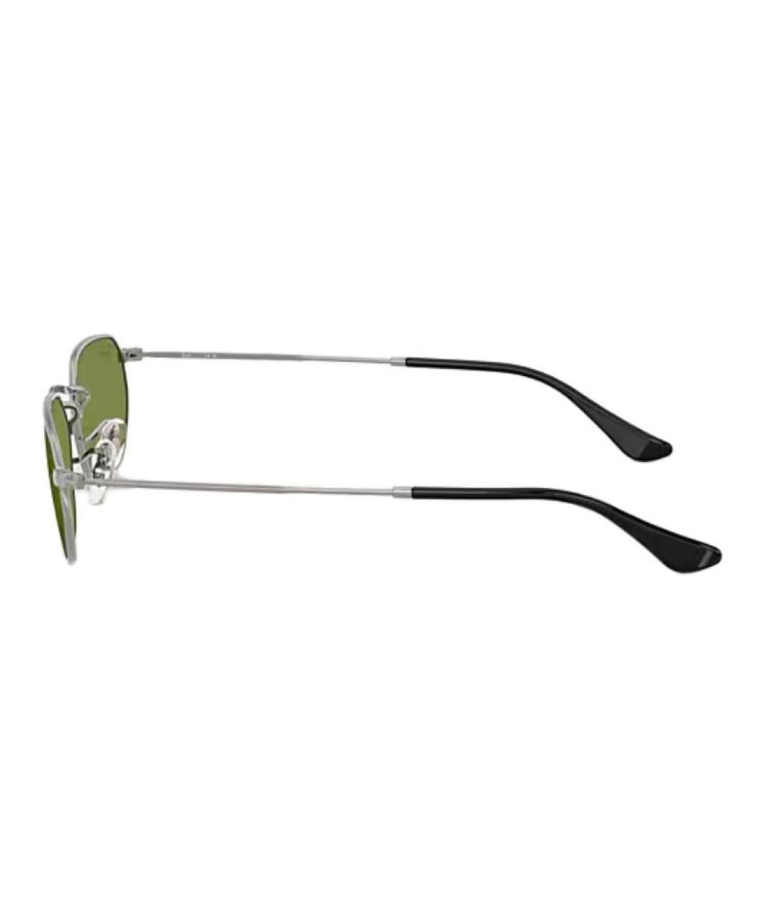 RAY BAN Серебряные металлические солнцезащитные очки, фото 3