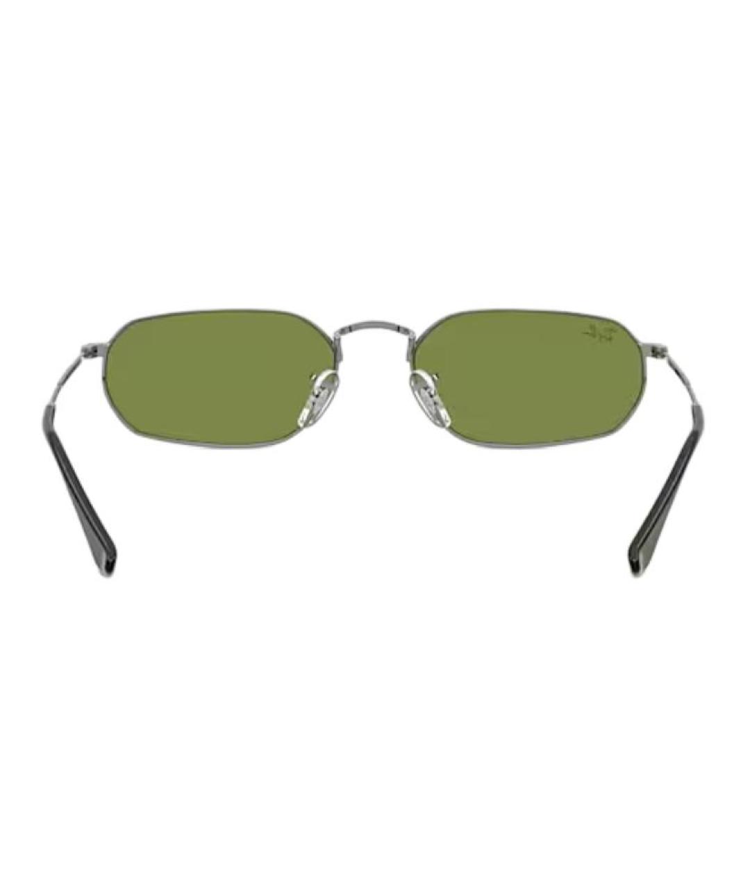 RAY BAN Серебряные металлические солнцезащитные очки, фото 4