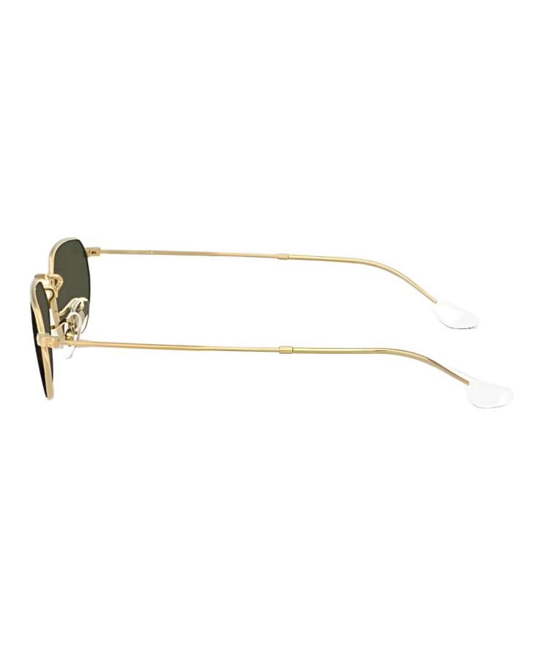RAY BAN Золотые металлические солнцезащитные очки, фото 5