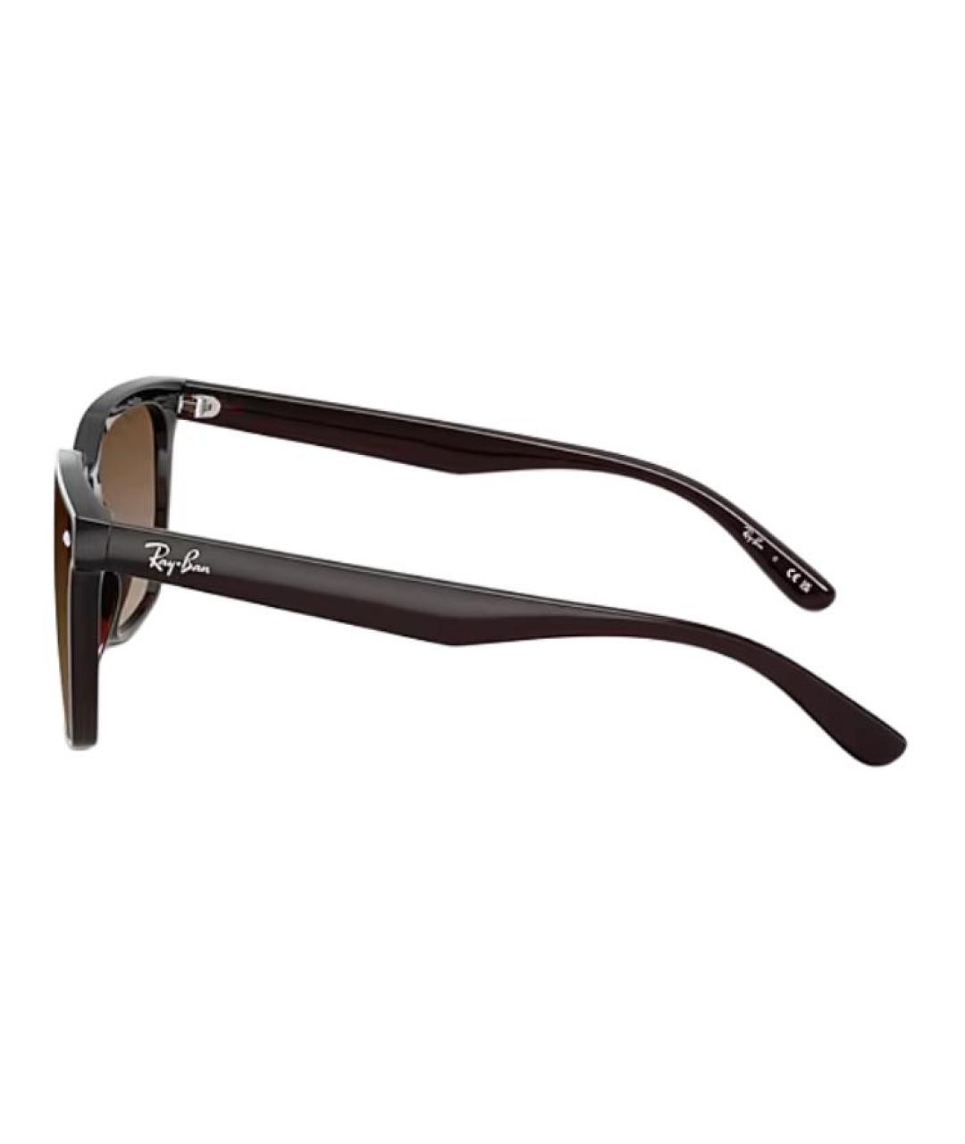 RAY BAN Коричневые пластиковые солнцезащитные очки, фото 5