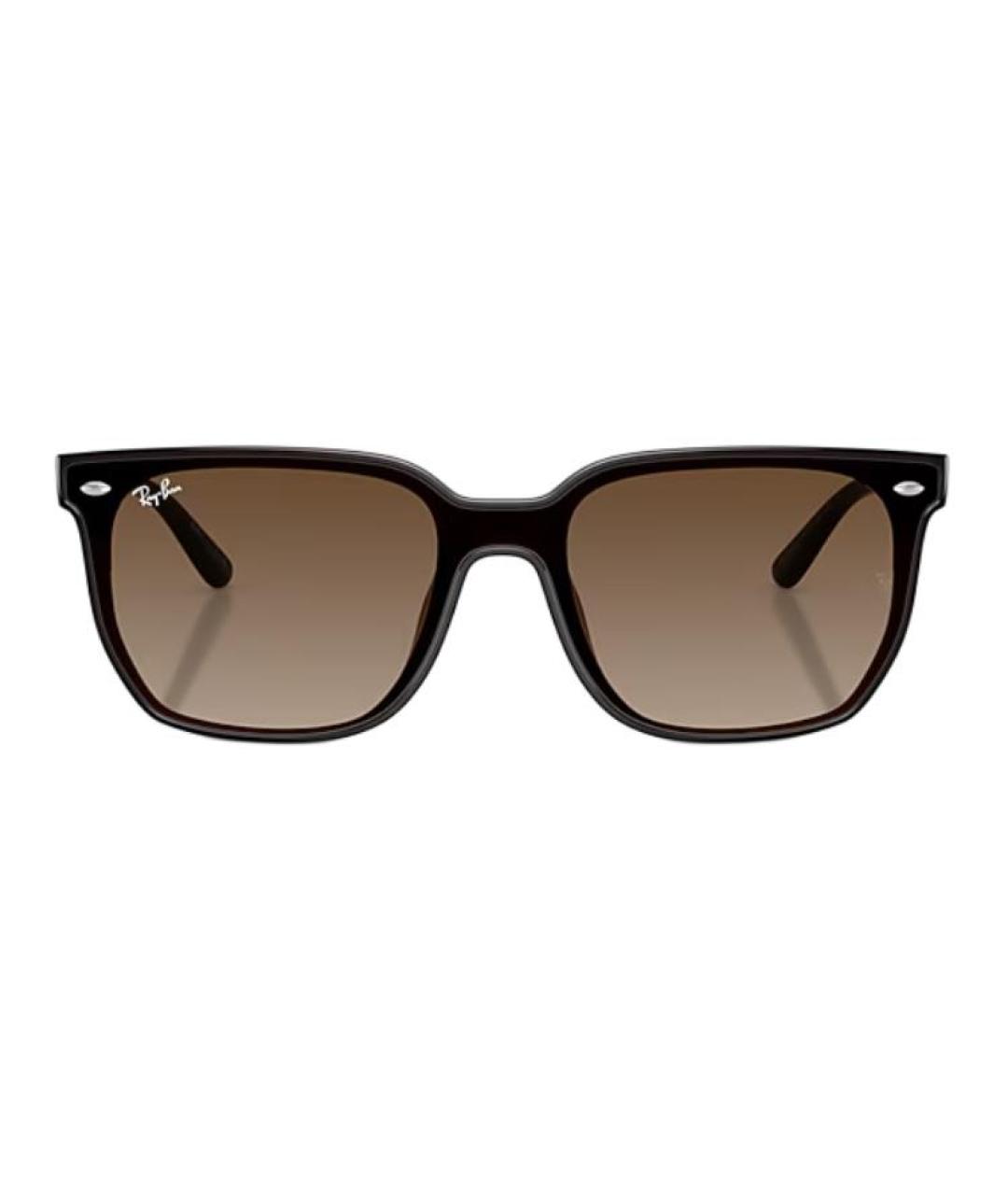 RAY BAN Коричневые пластиковые солнцезащитные очки, фото 2