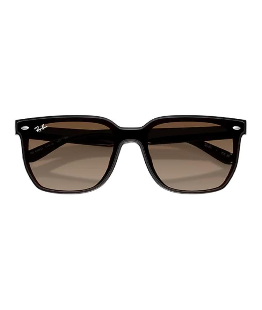 RAY BAN Коричневые пластиковые солнцезащитные очки, фото 3