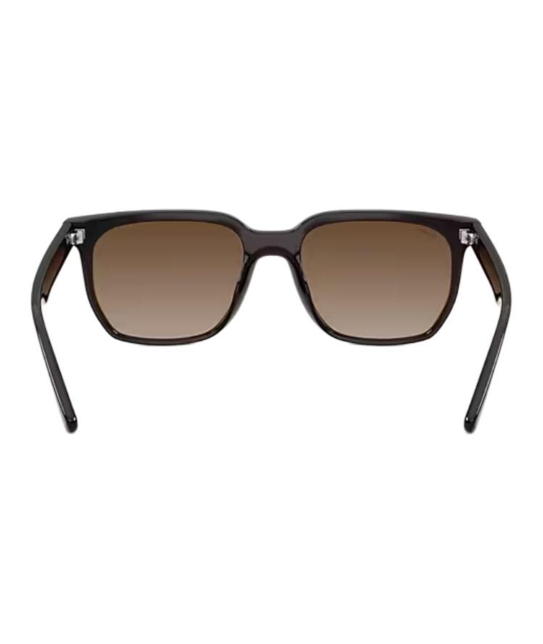 RAY BAN Коричневые пластиковые солнцезащитные очки, фото 4