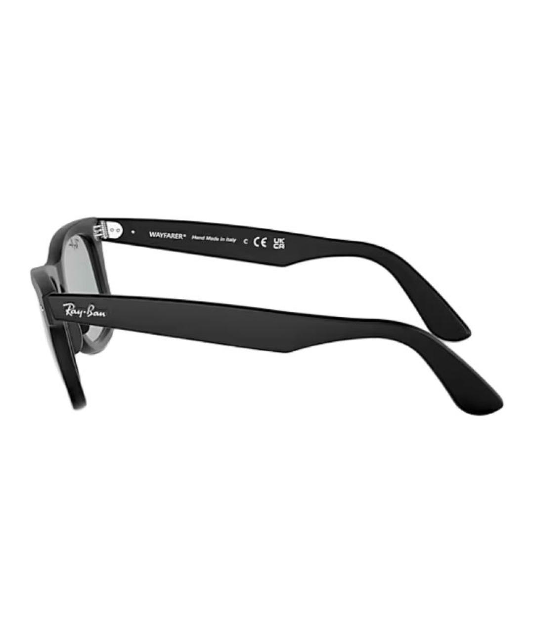 RAY BAN Черные пластиковые солнцезащитные очки, фото 4