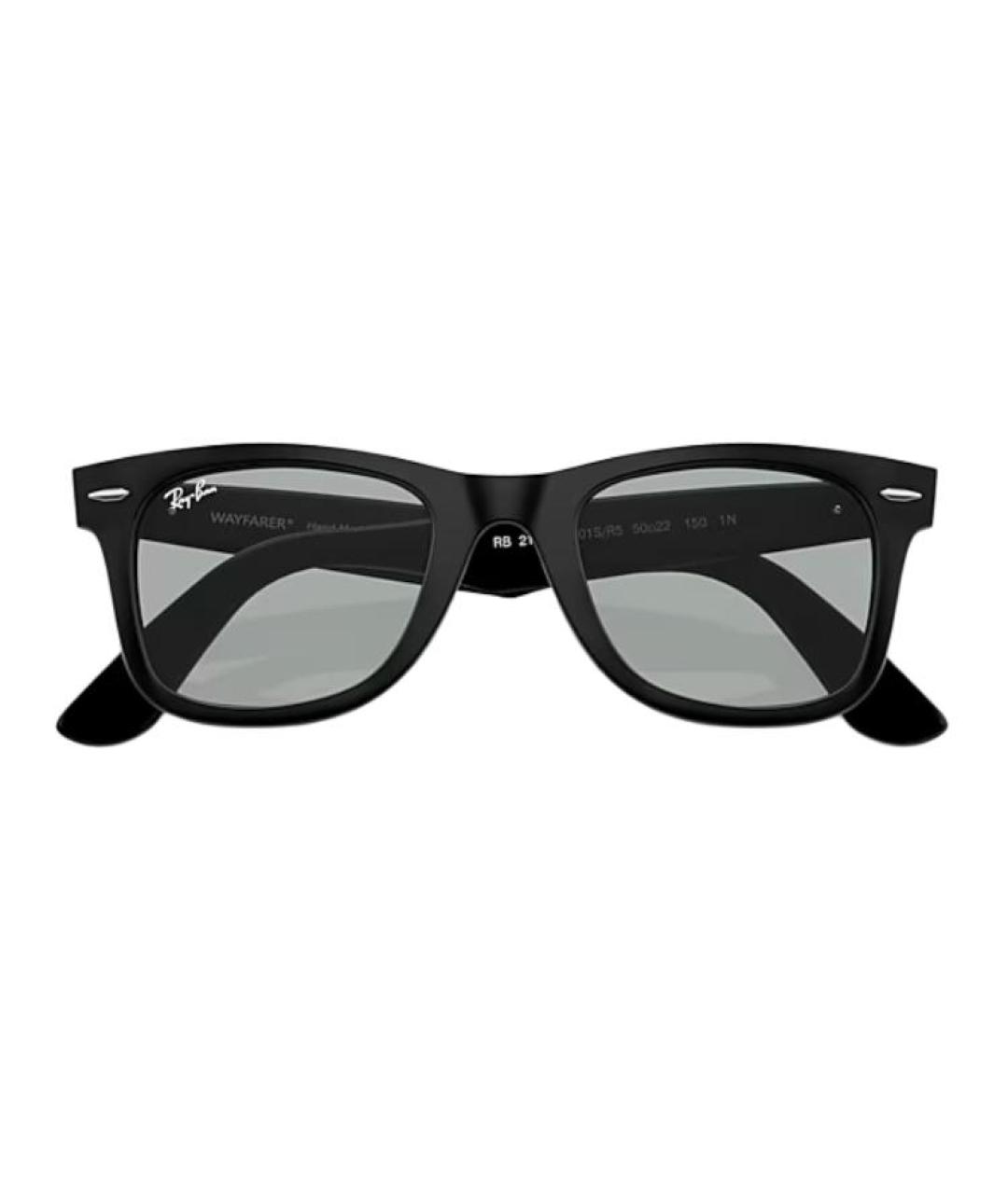 RAY BAN Черные пластиковые солнцезащитные очки, фото 3