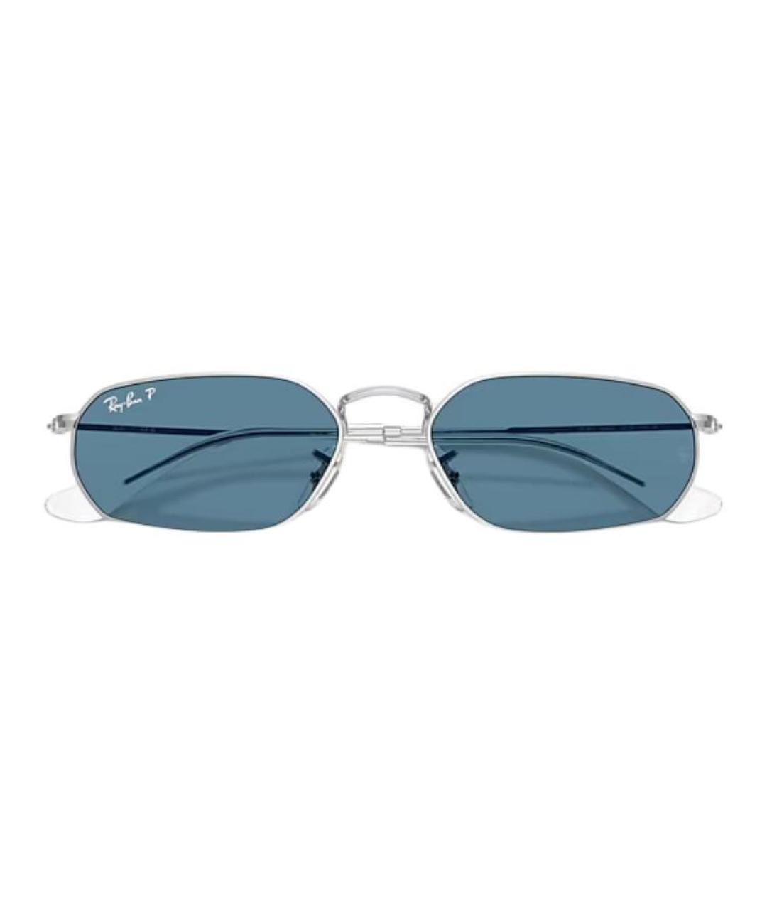 RAY BAN Серебряные металлические солнцезащитные очки, фото 5