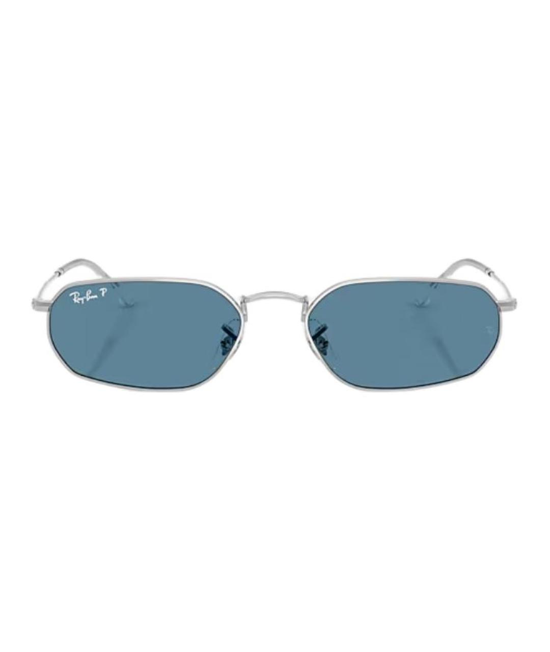RAY BAN Серебряные металлические солнцезащитные очки, фото 2