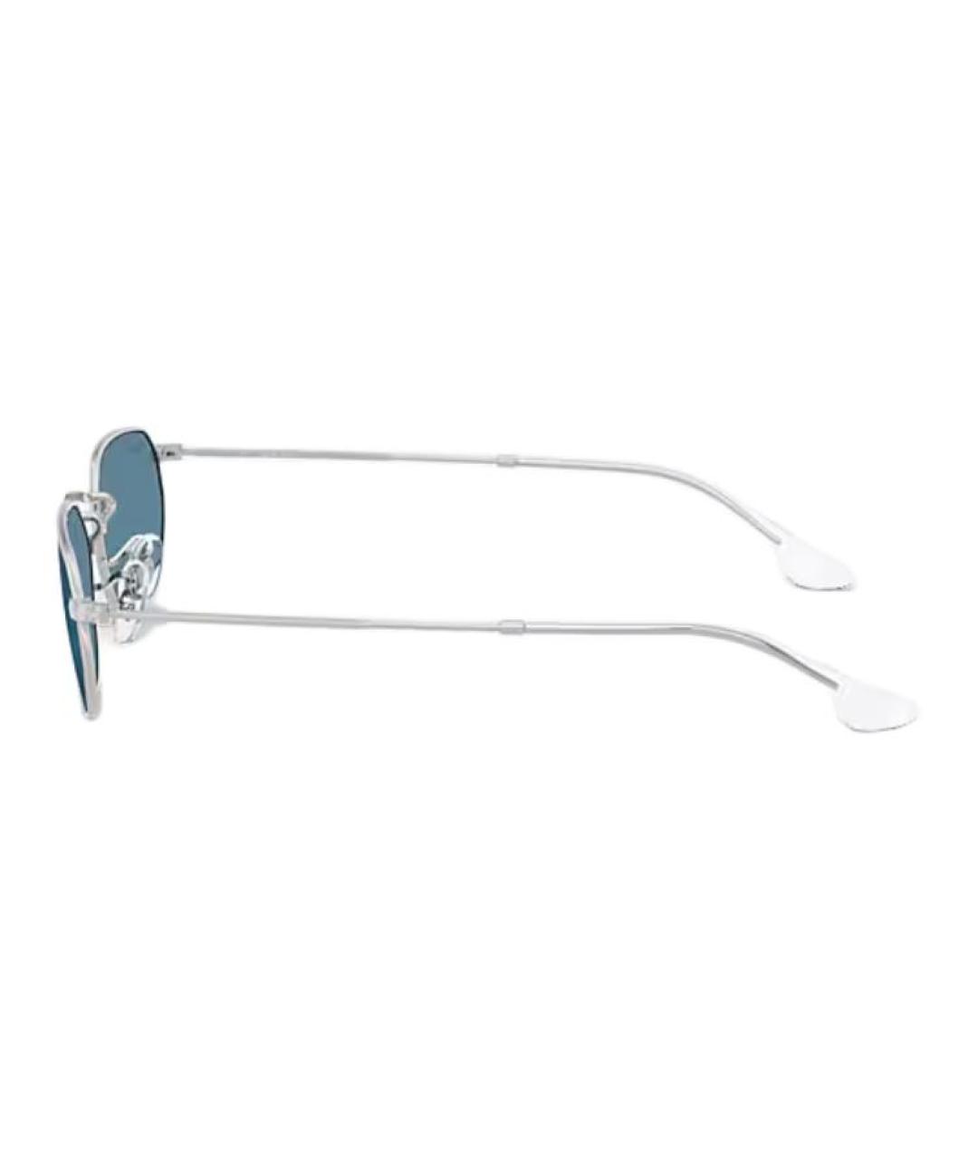 RAY BAN Серебряные металлические солнцезащитные очки, фото 3