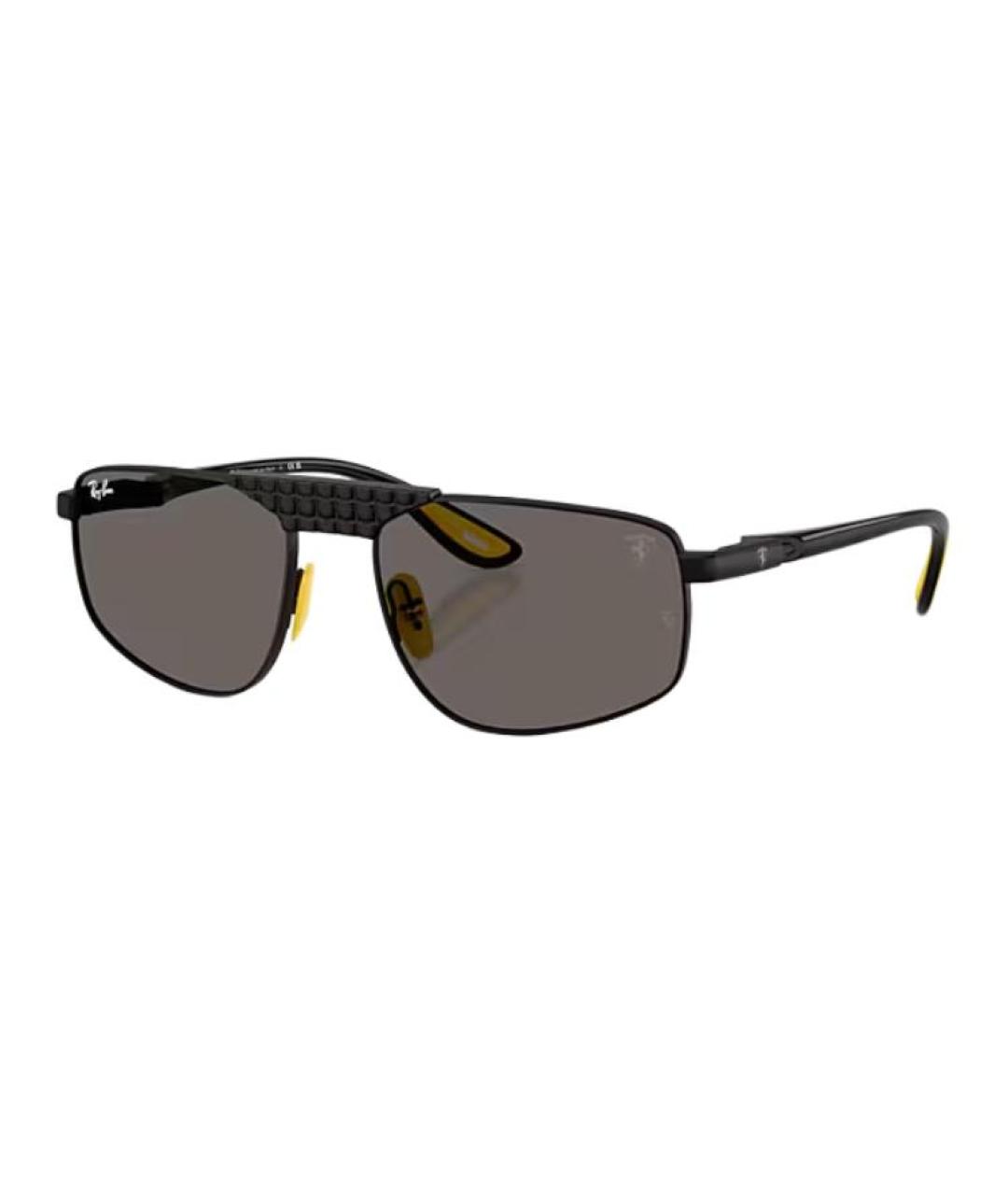 RAY BAN Черные металлические солнцезащитные очки, фото 1