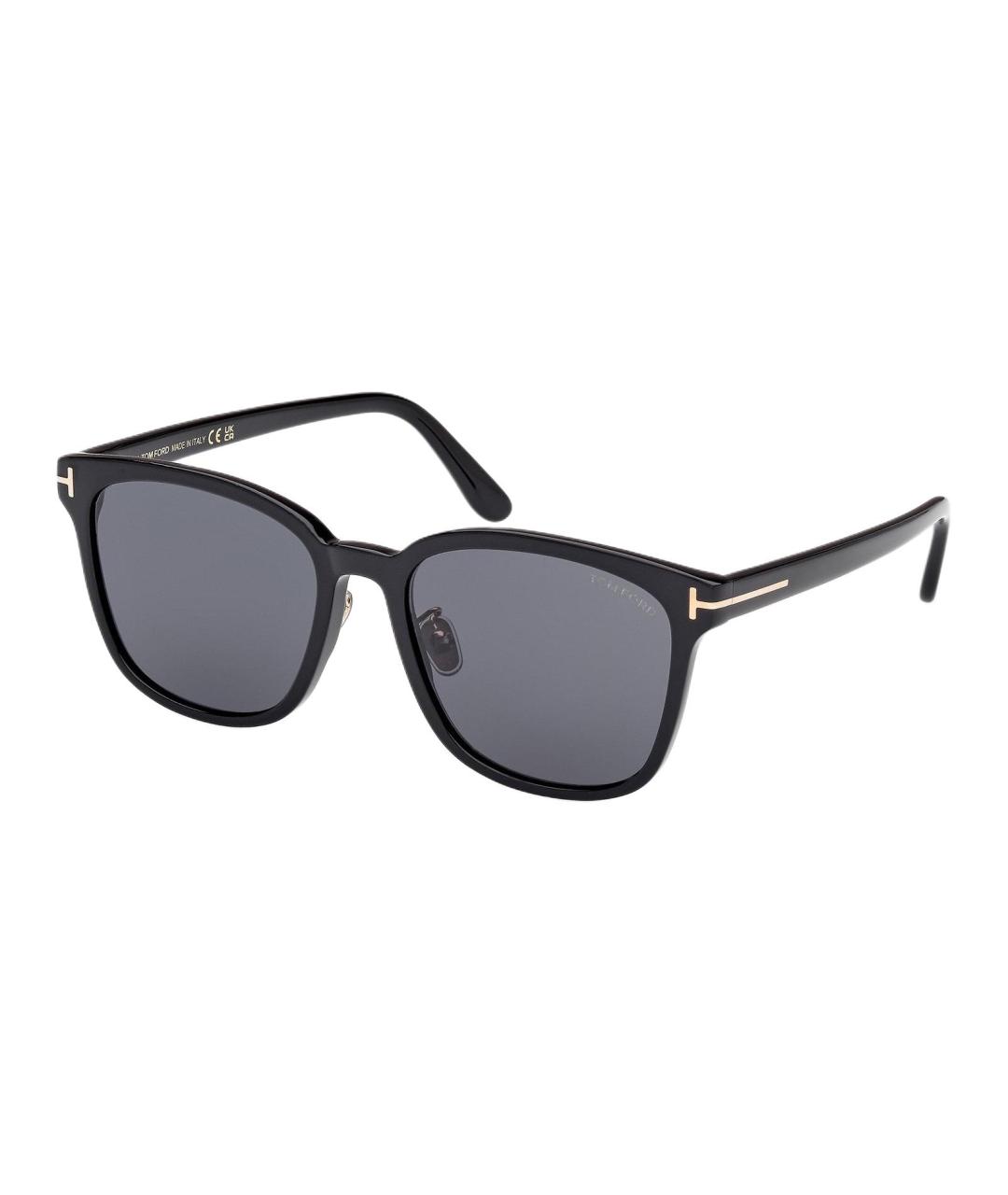 TOM FORD Черные пластиковые солнцезащитные очки, фото 1