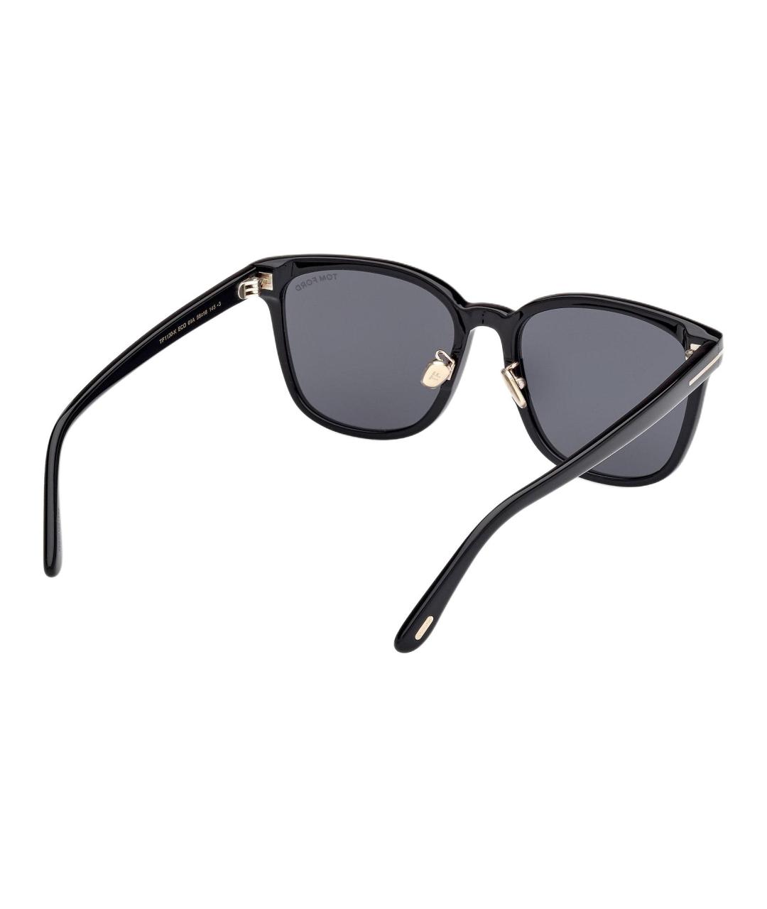 TOM FORD Черные пластиковые солнцезащитные очки, фото 3
