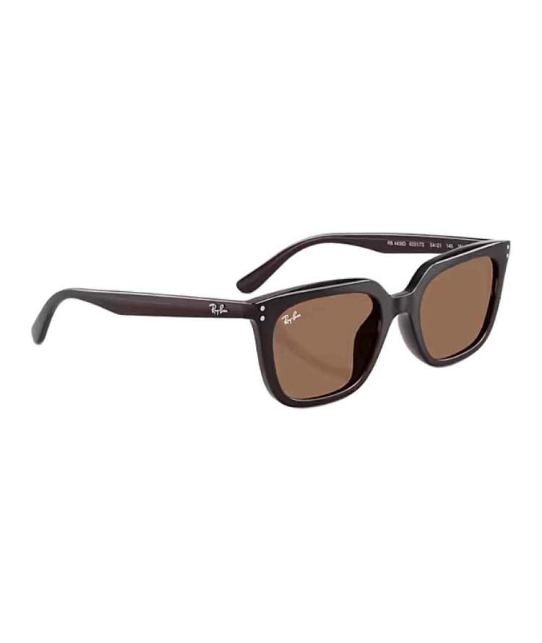 RAY BAN Коричневые пластиковые солнцезащитные очки, фото 5
