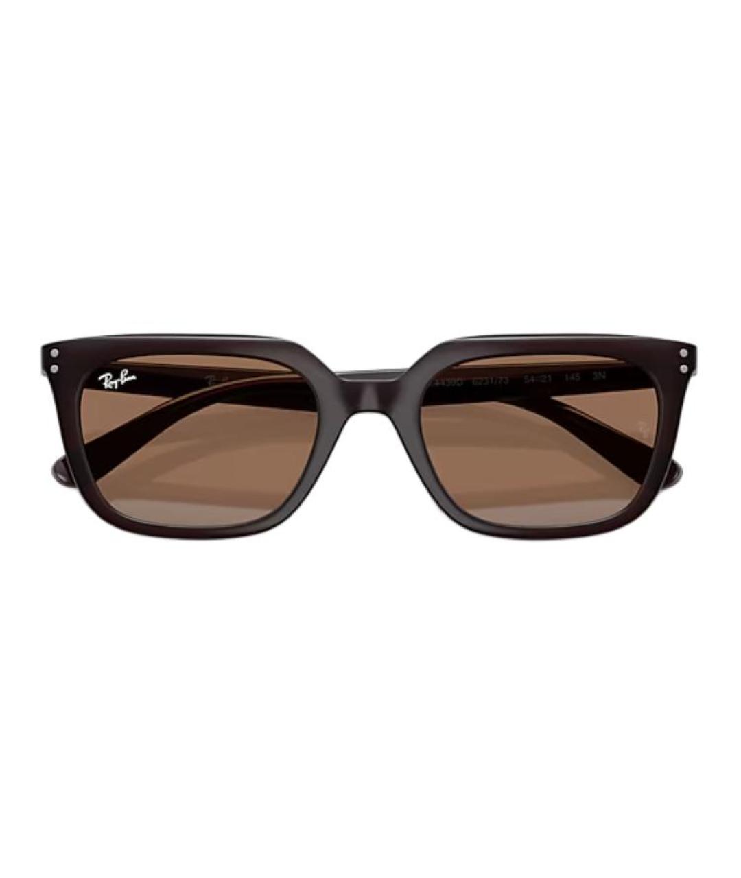 RAY BAN Коричневые пластиковые солнцезащитные очки, фото 4