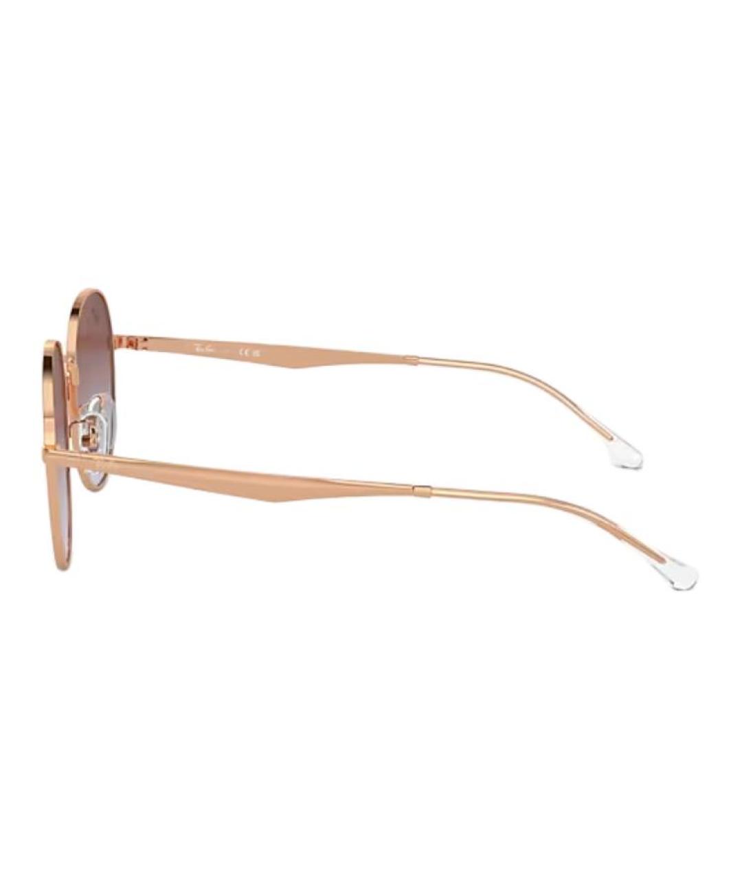 RAY BAN Золотые металлические солнцезащитные очки, фото 3
