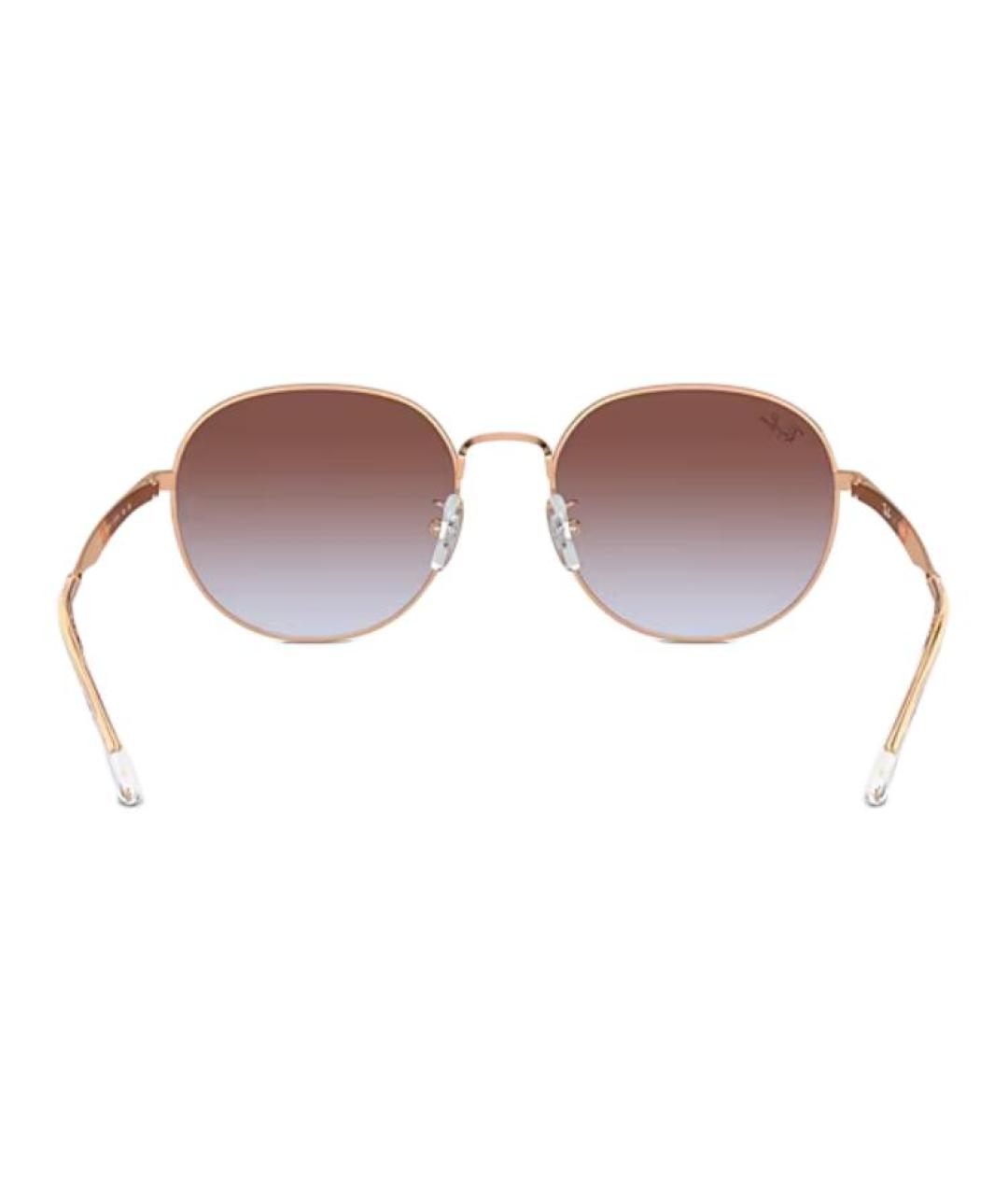 RAY BAN Золотые металлические солнцезащитные очки, фото 4