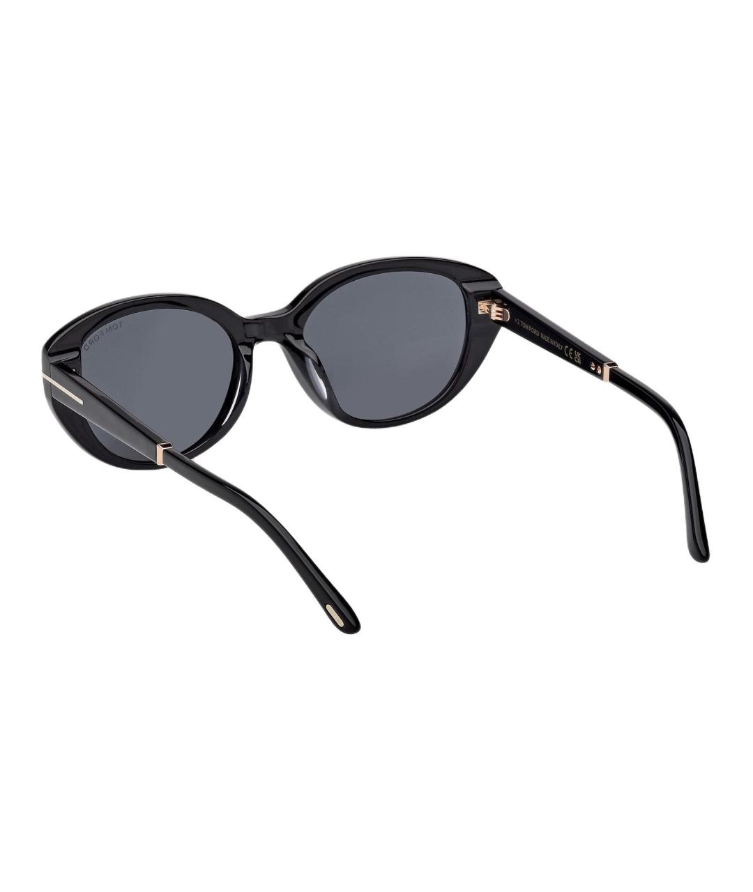 TOM FORD Черные пластиковые солнцезащитные очки, фото 3
