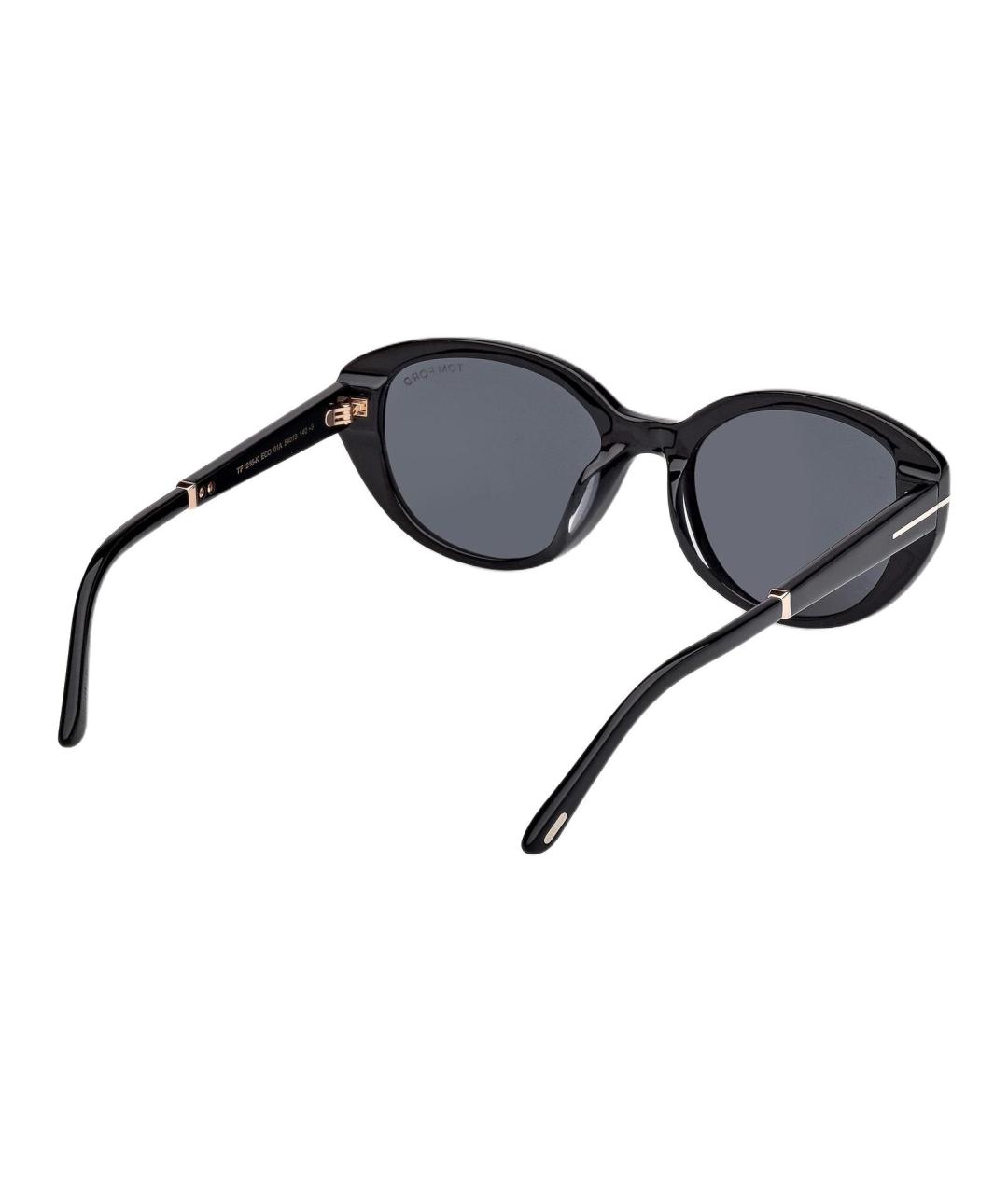 TOM FORD Черные пластиковые солнцезащитные очки, фото 4