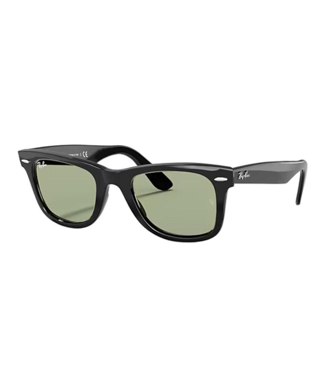 RAY BAN Черные пластиковые солнцезащитные очки, фото 1