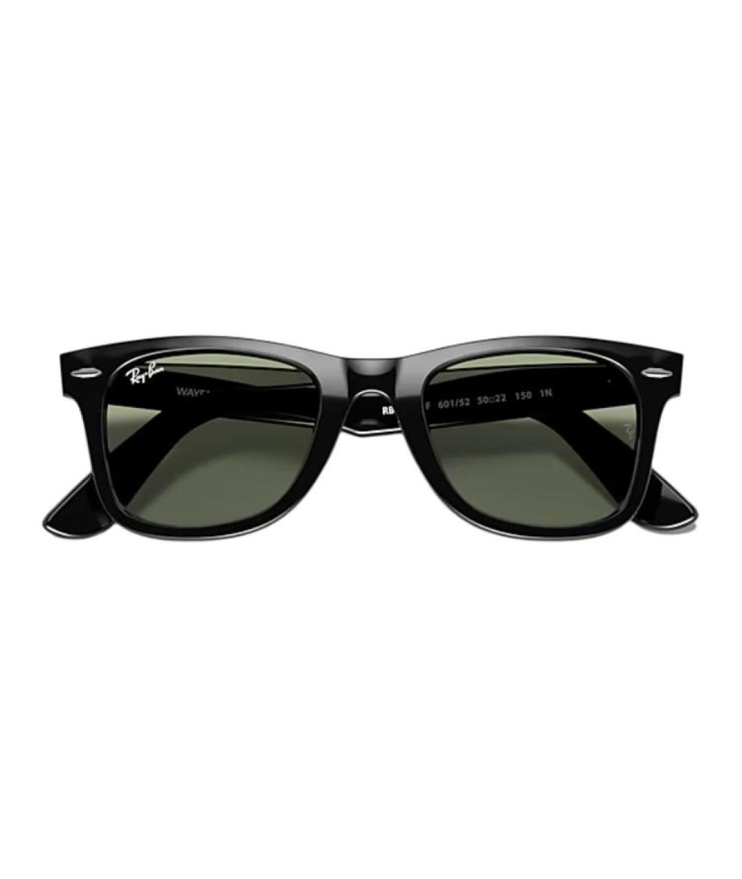 RAY BAN Черные пластиковые солнцезащитные очки, фото 5