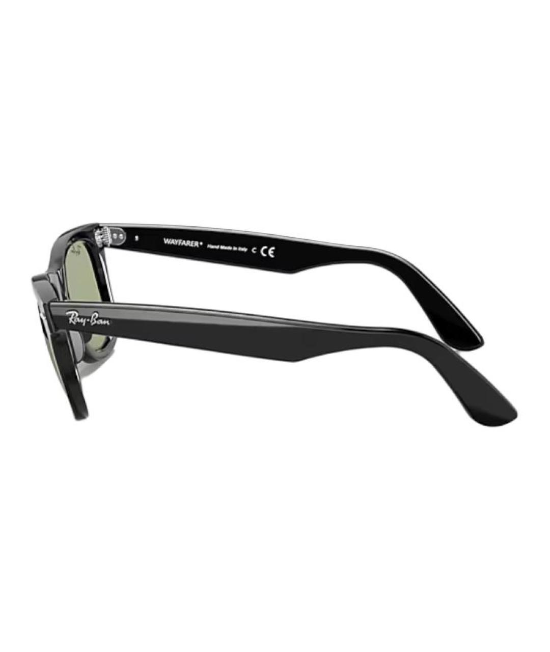RAY BAN Черные пластиковые солнцезащитные очки, фото 3