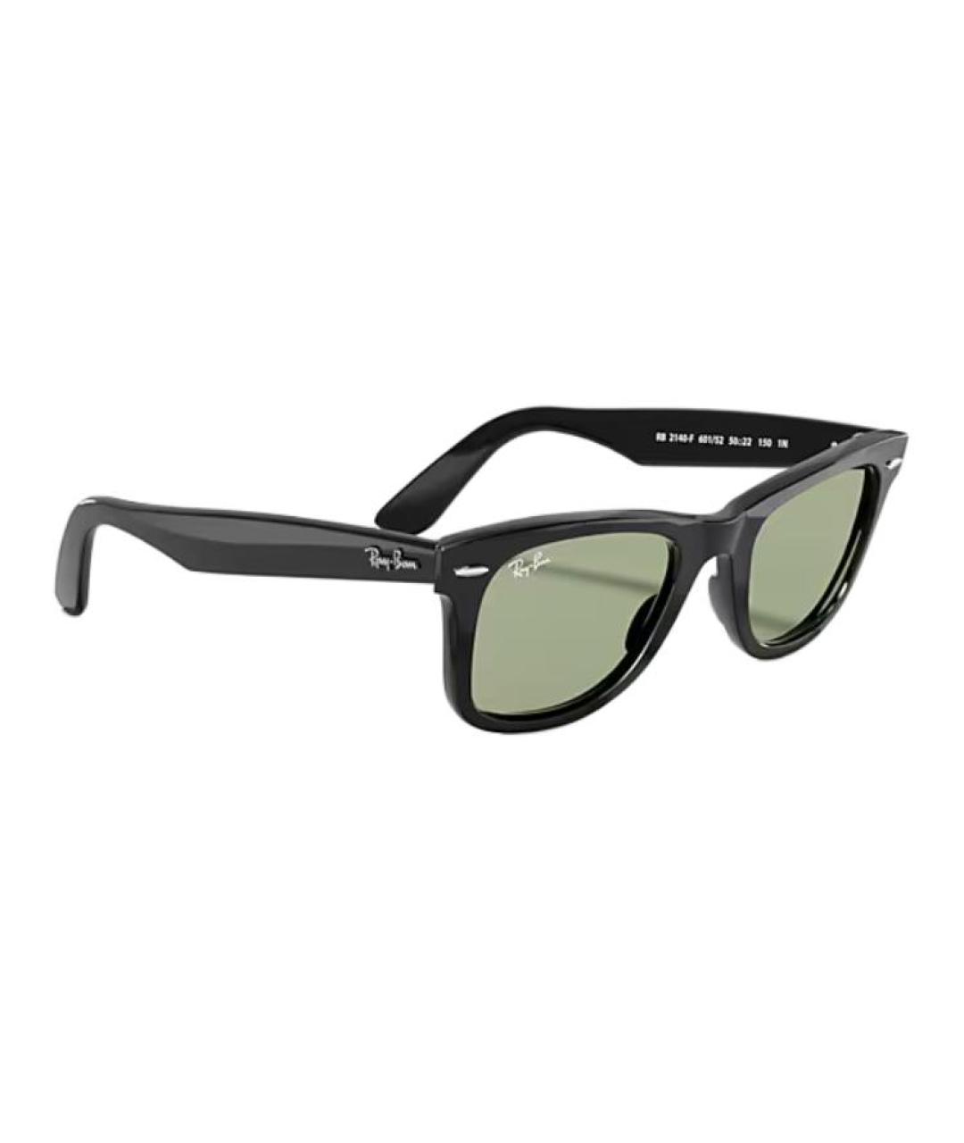 RAY BAN Черные пластиковые солнцезащитные очки, фото 4