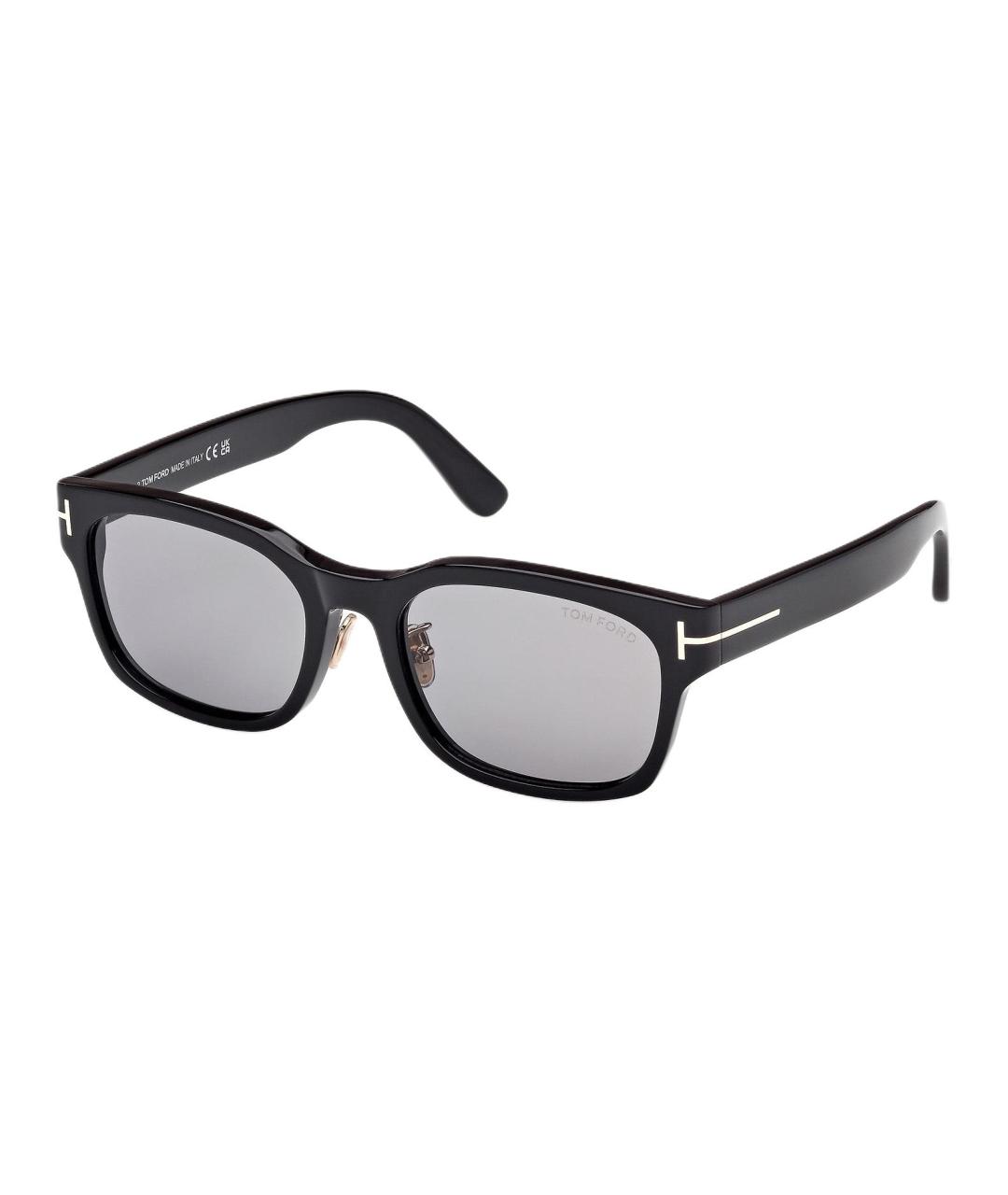 TOM FORD Черные пластиковые солнцезащитные очки, фото 1