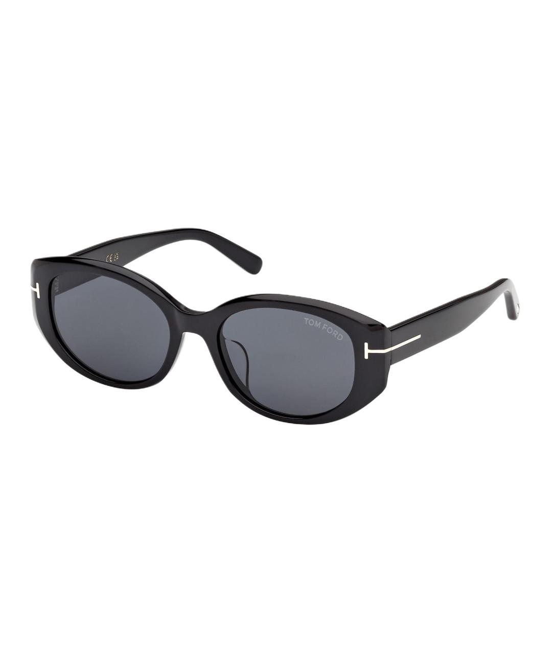 TOM FORD Черные пластиковые солнцезащитные очки, фото 1
