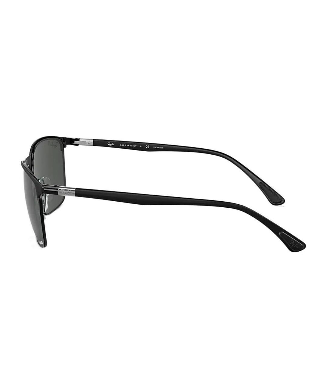 RAY BAN Черные металлические солнцезащитные очки, фото 3