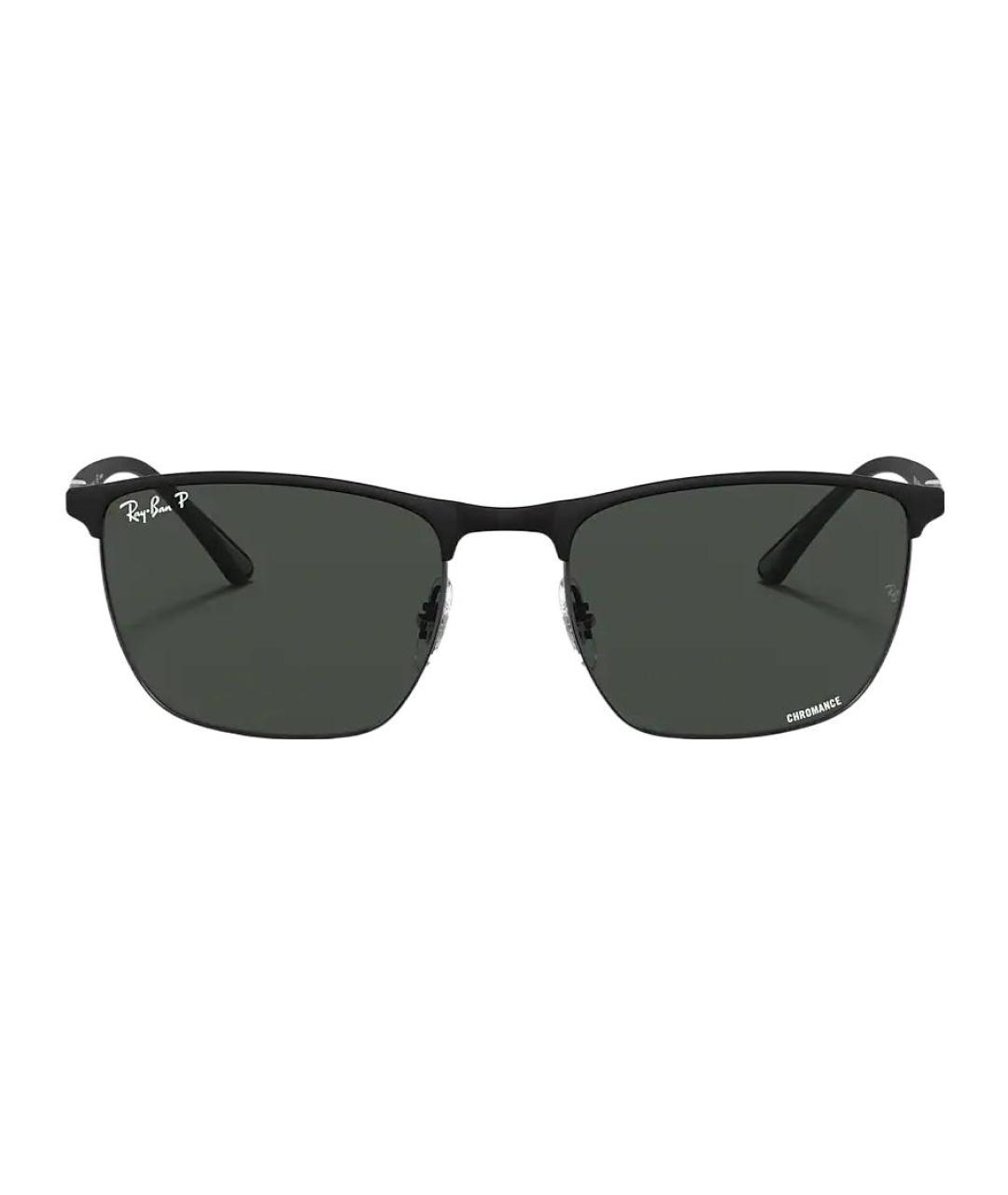 RAY BAN Черные металлические солнцезащитные очки, фото 2