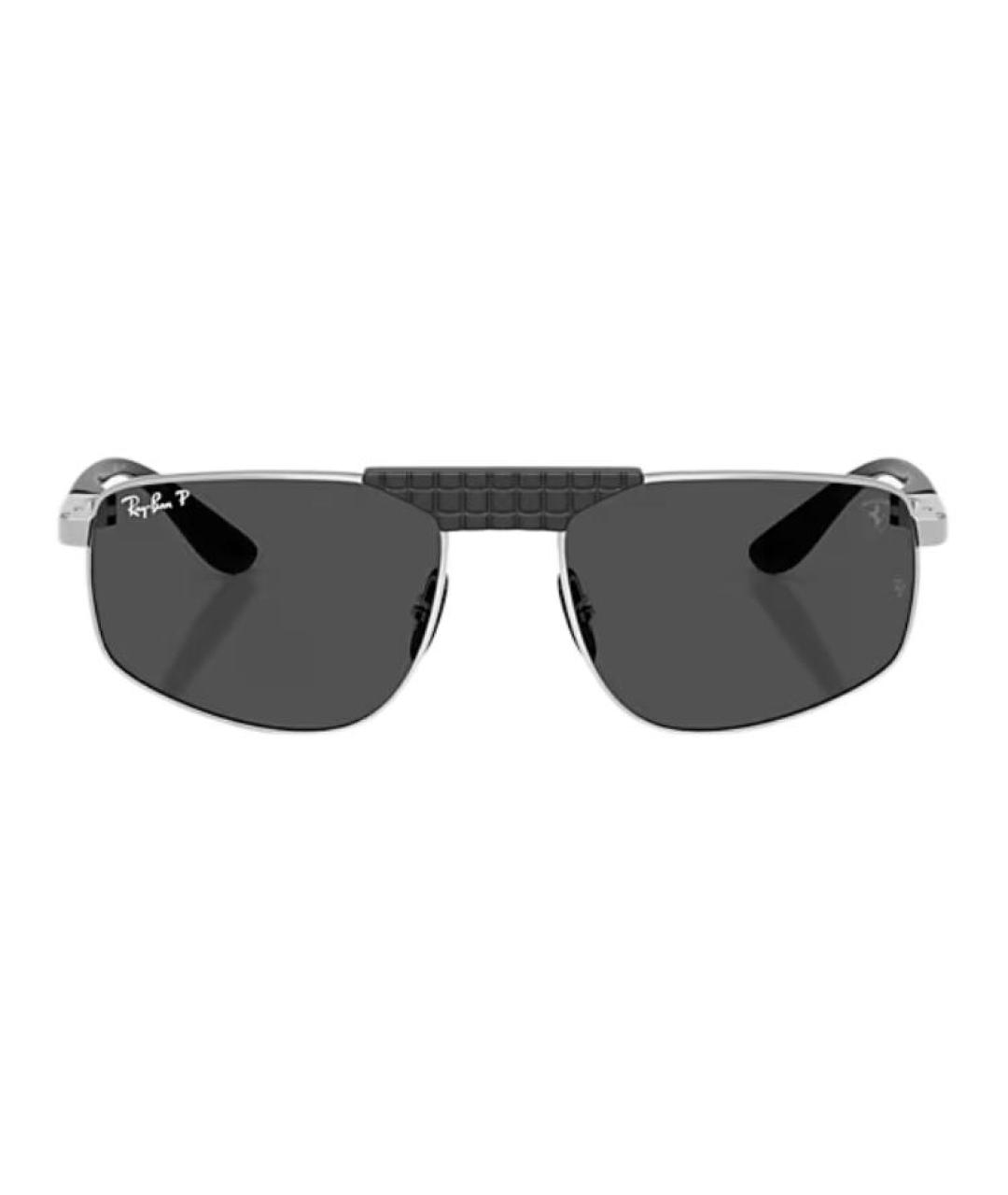 RAY BAN Серебряные металлические солнцезащитные очки, фото 2