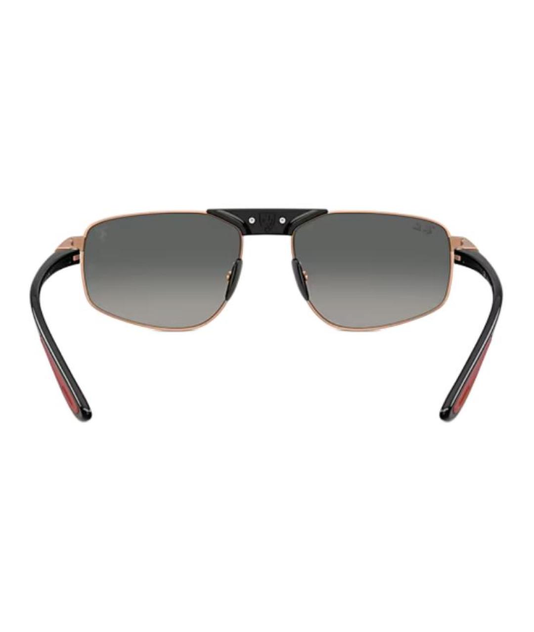 RAY BAN Золотые металлические солнцезащитные очки, фото 3