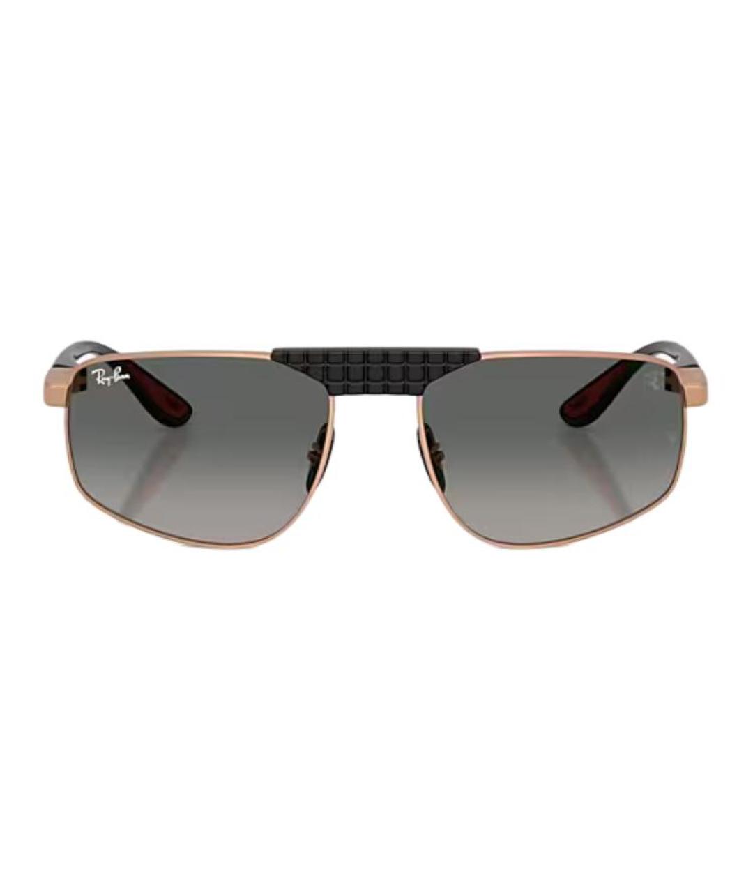 RAY BAN Золотые металлические солнцезащитные очки, фото 2