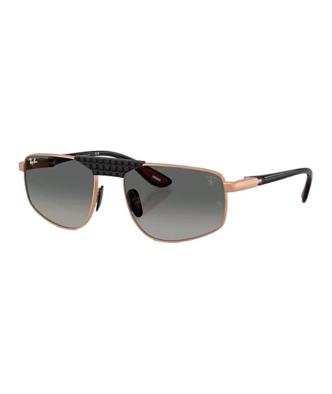RAY BAN Золотые металлические солнцезащитные очки, фото 1
