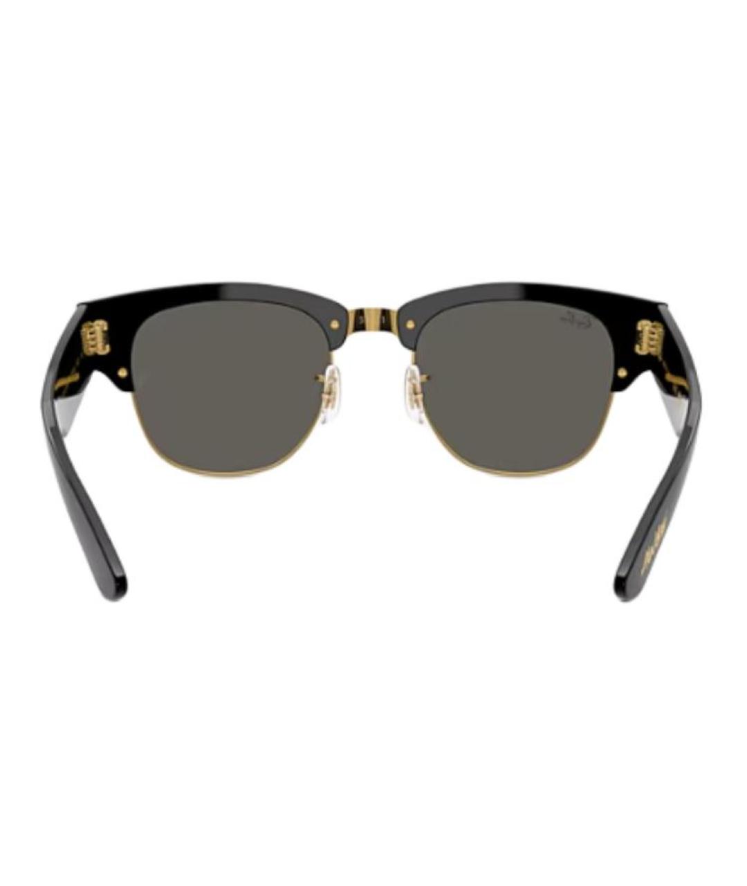 RAY BAN Черные пластиковые солнцезащитные очки, фото 4