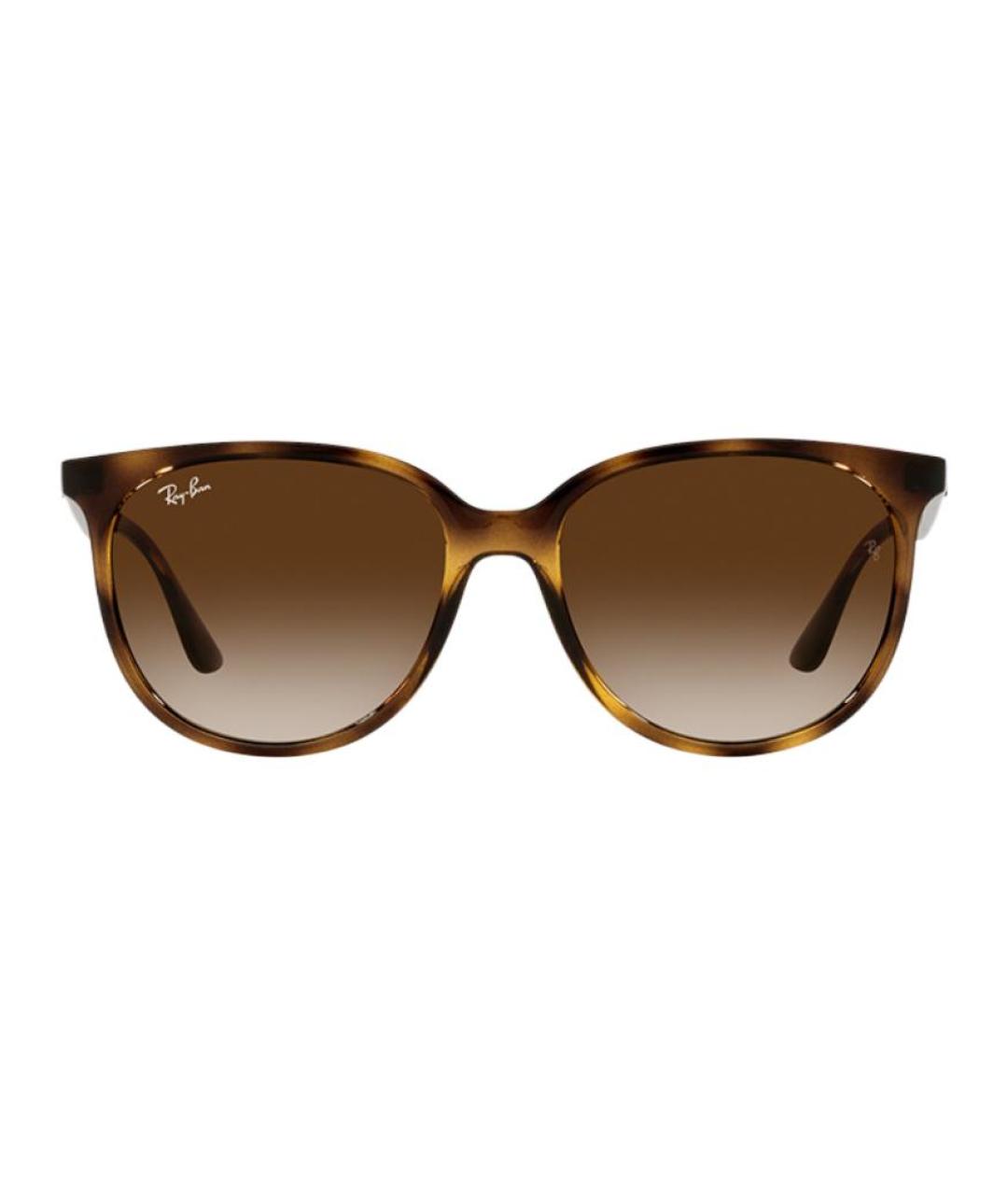 RAY BAN Коричневые пластиковые солнцезащитные очки, фото 2