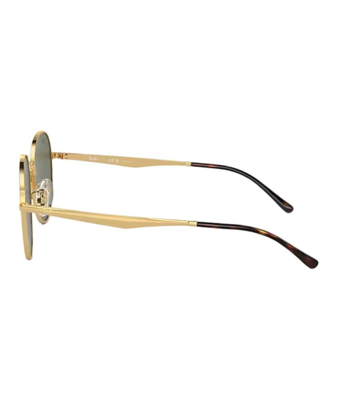 RAY BAN Золотые металлические солнцезащитные очки, фото 3
