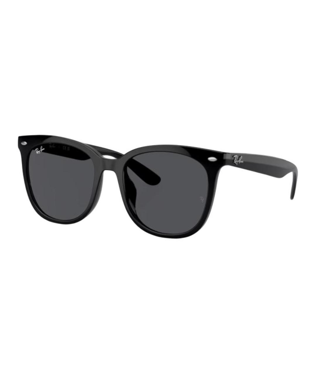 RAY BAN Черные пластиковые солнцезащитные очки, фото 4