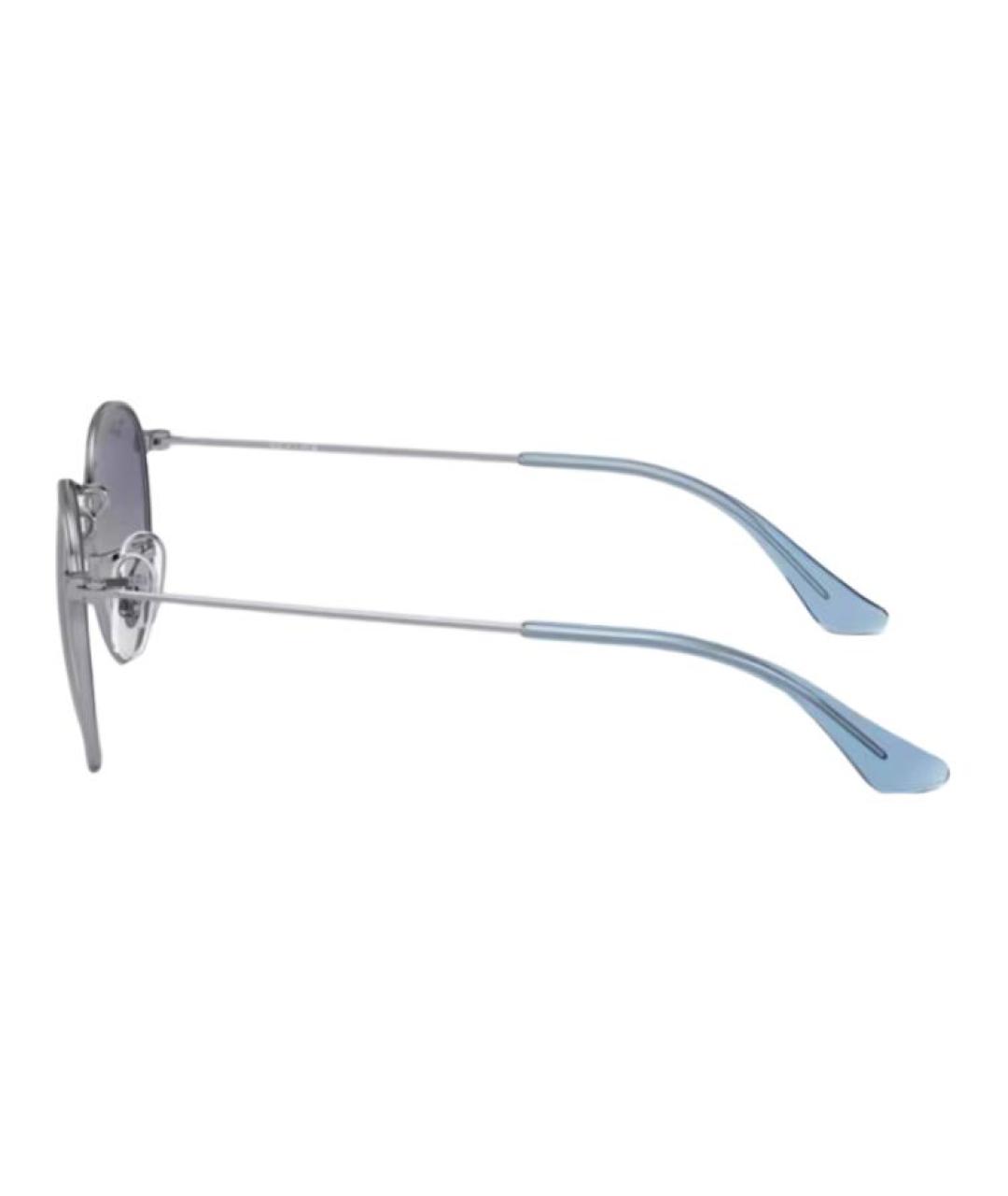 RAY BAN Серебряные металлические солнцезащитные очки, фото 3