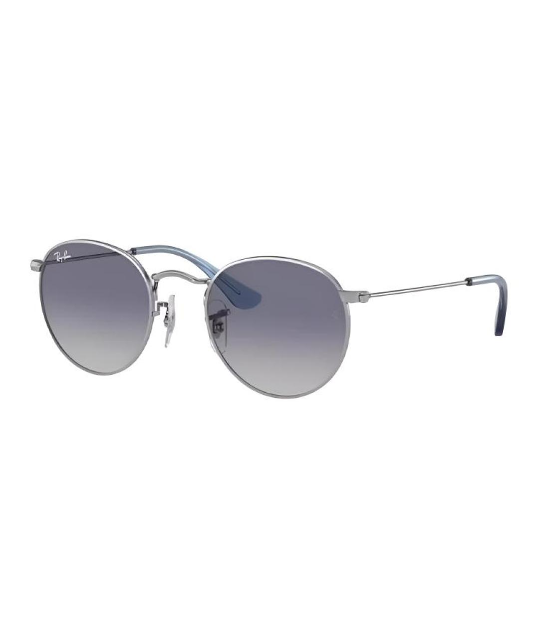 RAY BAN Серебряные металлические солнцезащитные очки, фото 1