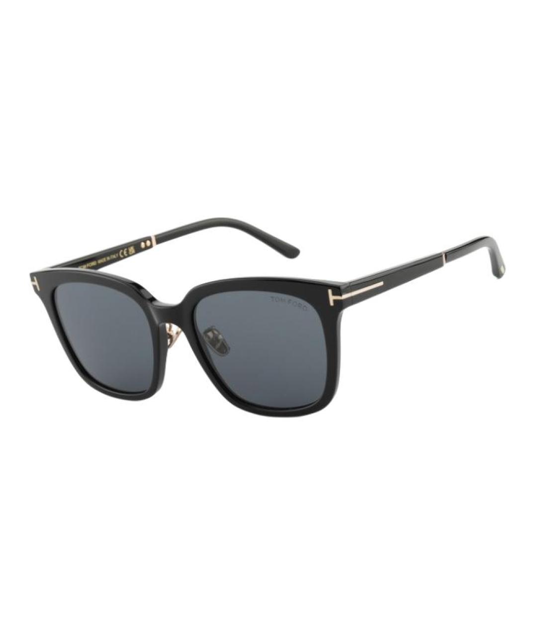 TOM FORD Черные пластиковые солнцезащитные очки, фото 1