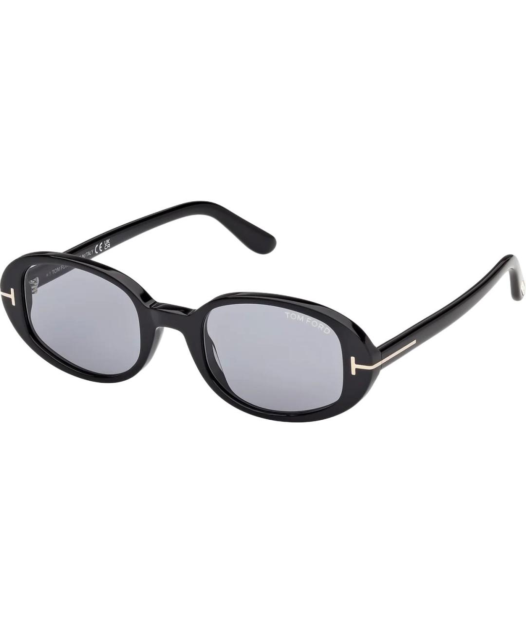 TOM FORD Черные пластиковые солнцезащитные очки, фото 1