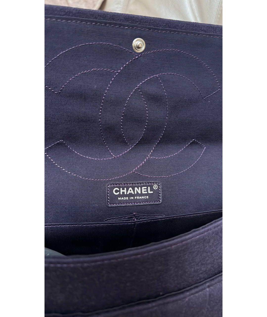 CHANEL Фиолетовая тканевая сумка через плечо, фото 5
