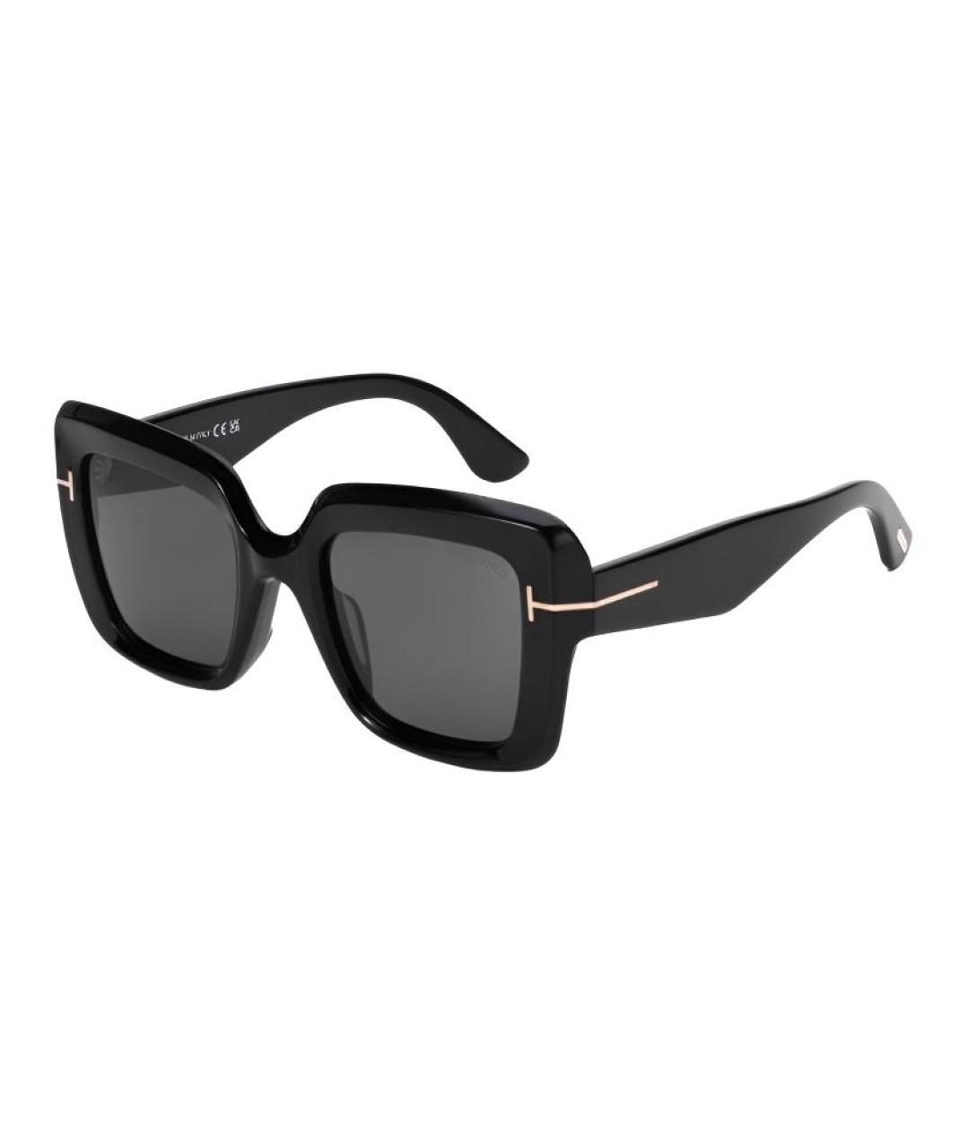 TOM FORD Черные пластиковые солнцезащитные очки, фото 1
