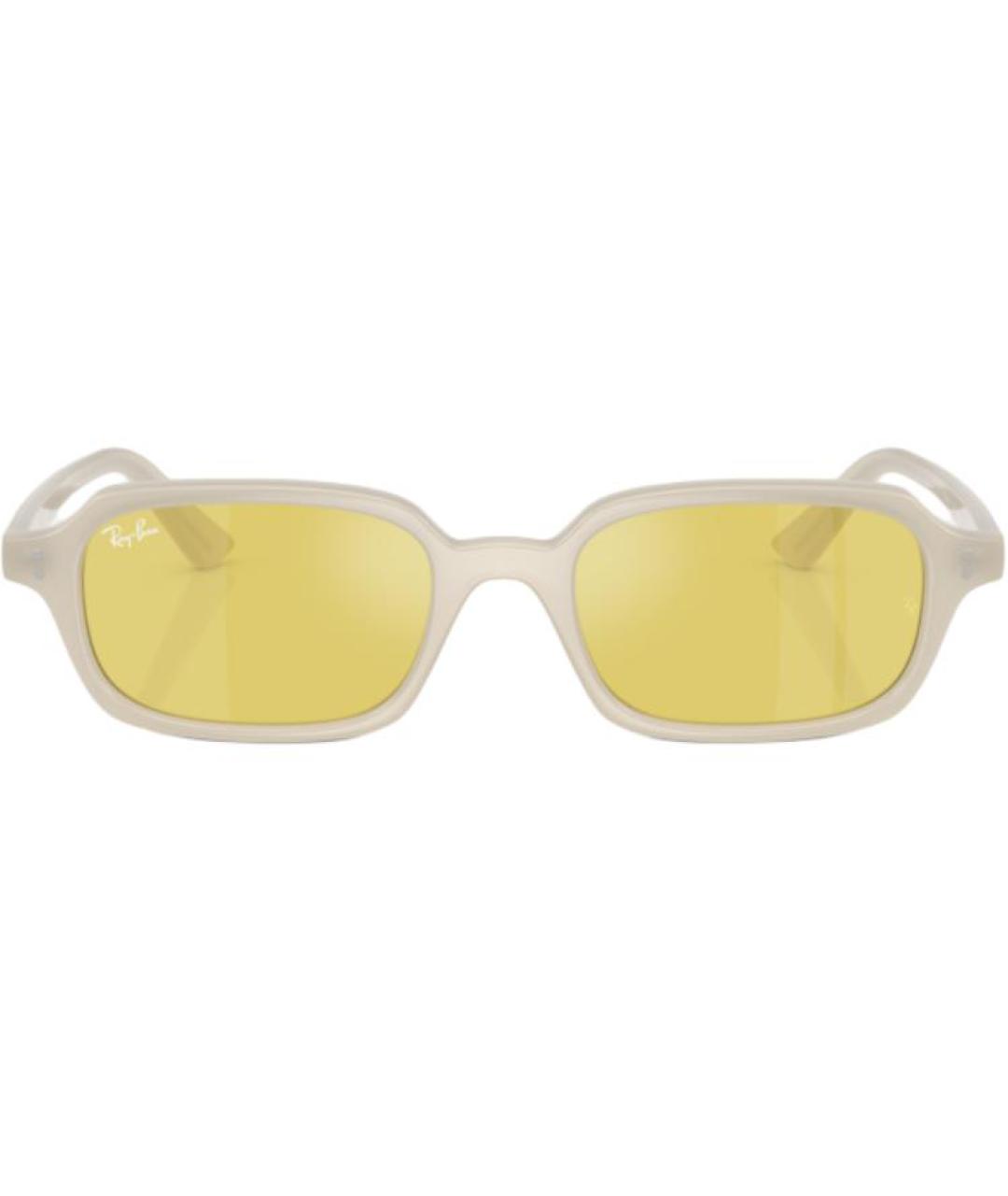 RAY BAN Белые пластиковые солнцезащитные очки, фото 2