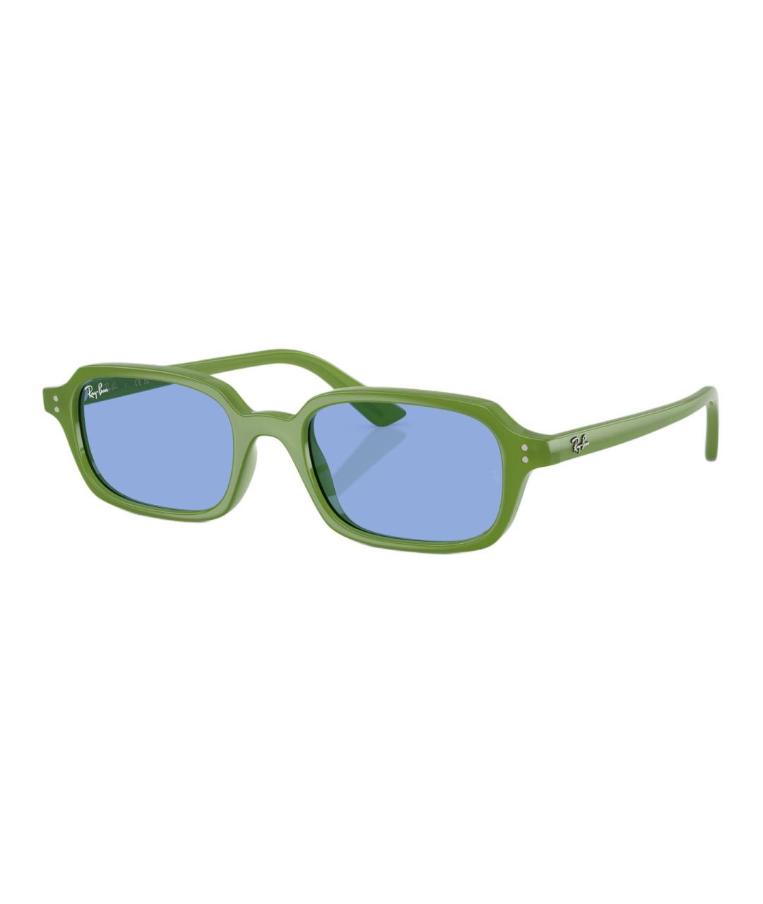 RAY BAN Зеленые пластиковые солнцезащитные очки, фото 1