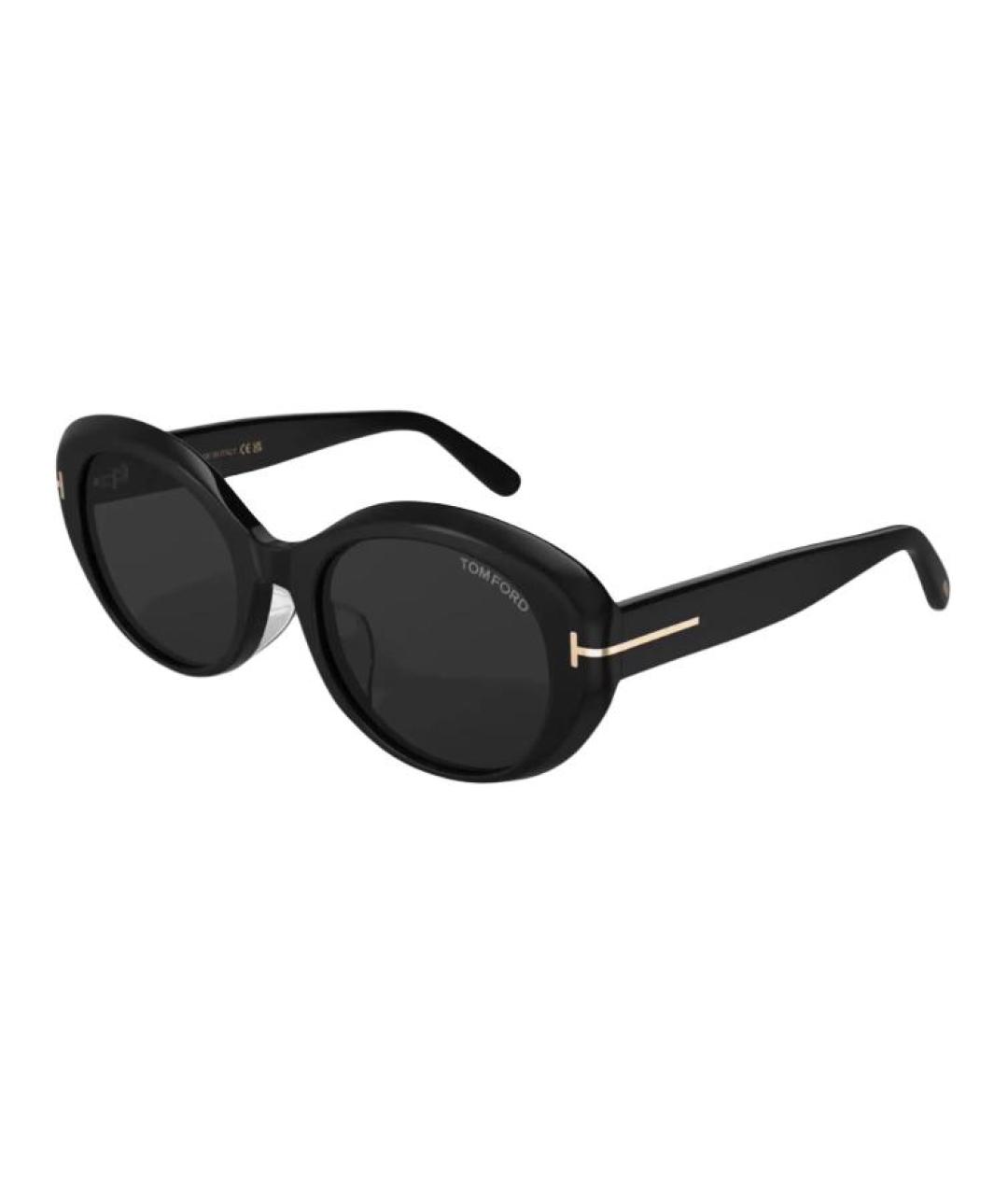 TOM FORD Черные пластиковые солнцезащитные очки, фото 1