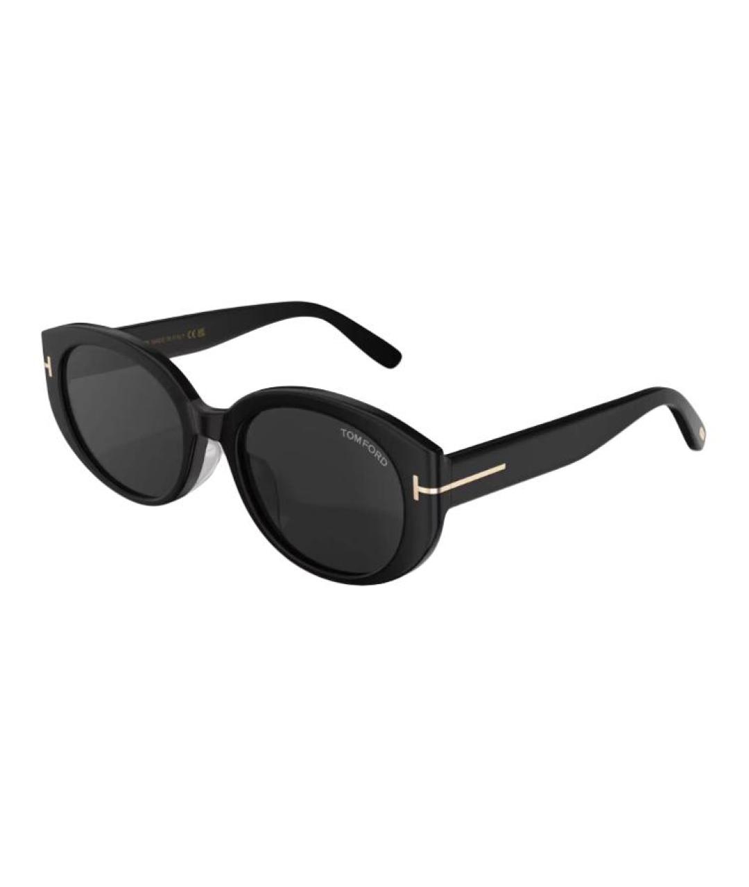 TOM FORD Черные пластиковые солнцезащитные очки, фото 1