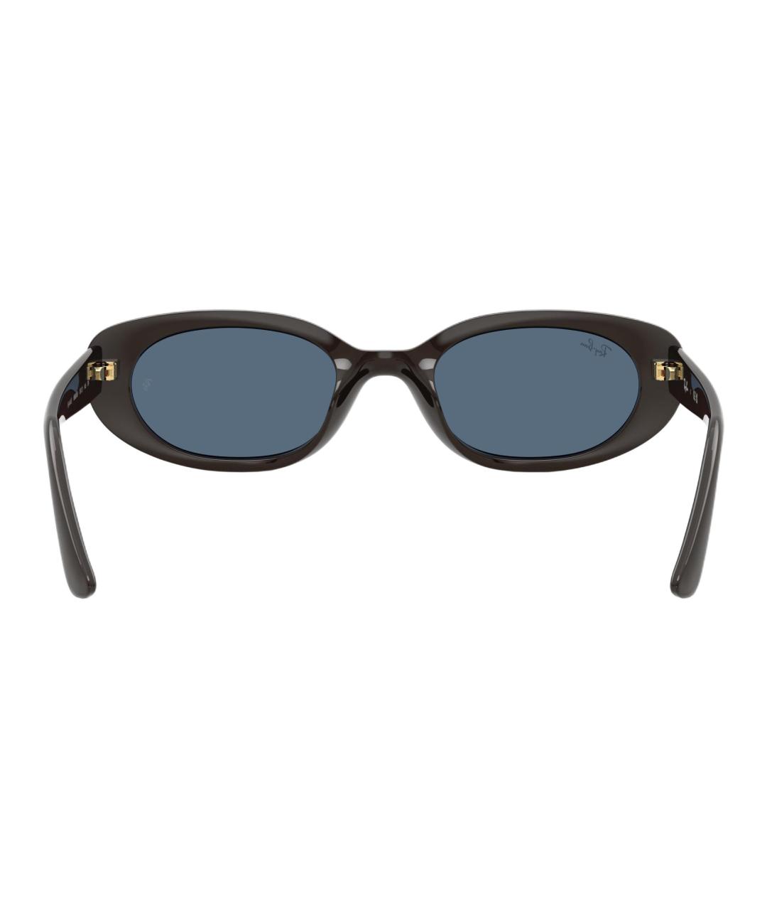 RAY BAN Коричневые пластиковые солнцезащитные очки, фото 4