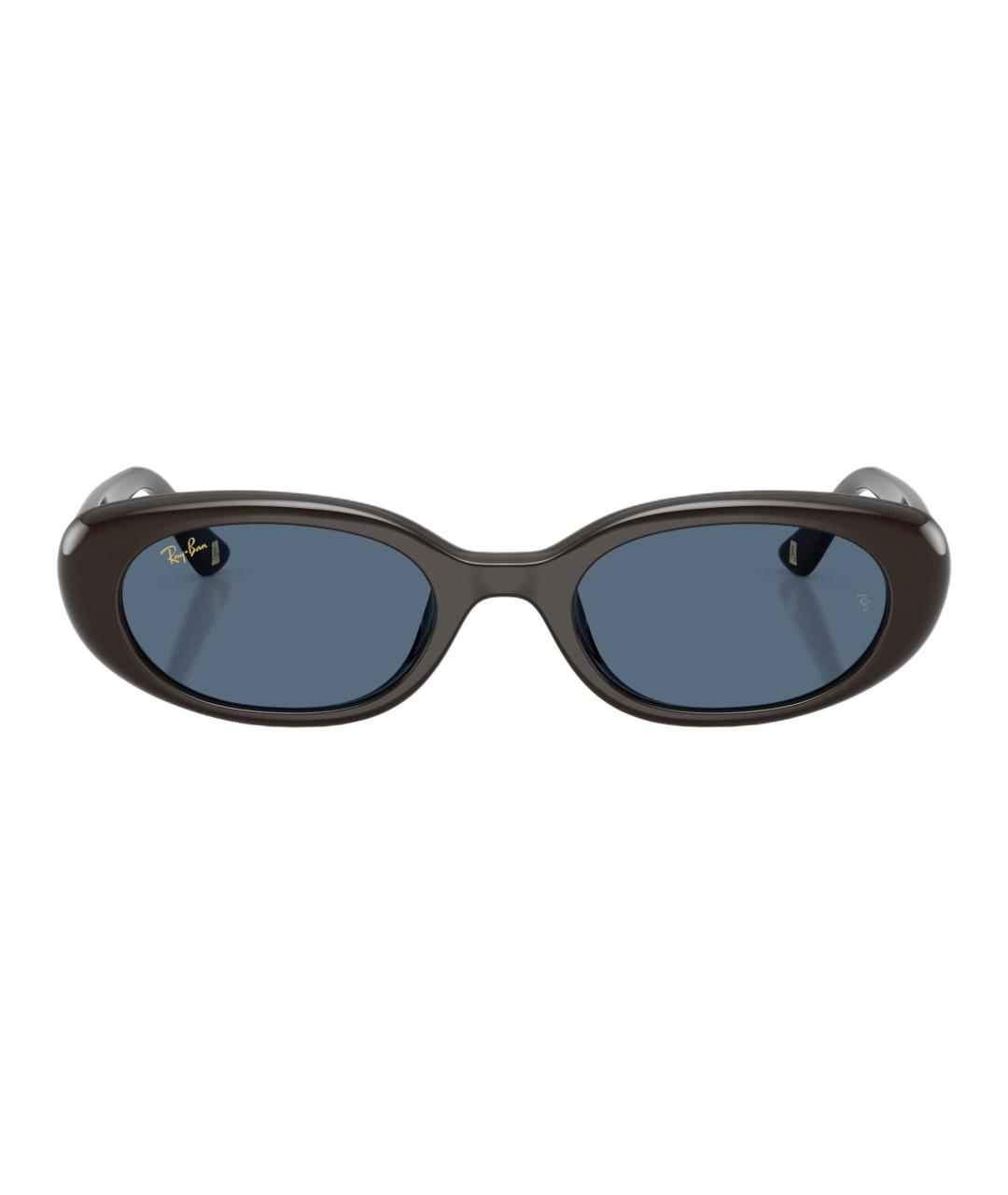 RAY BAN Коричневые пластиковые солнцезащитные очки, фото 2